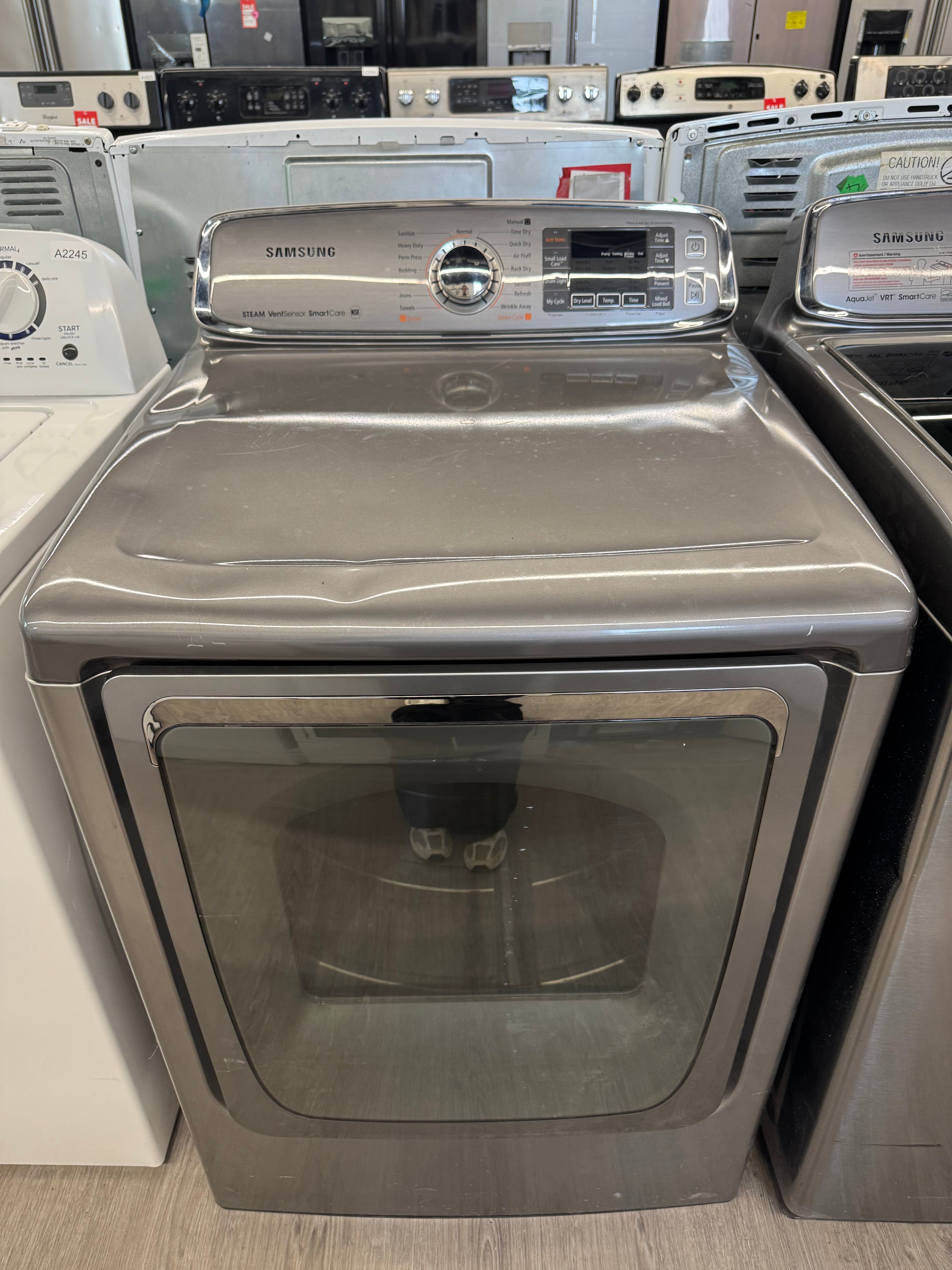 Samsung 27” Top Load Washer & Dryer Set (WA50F9A8DSP/A2 & DV50F9A8EVP/AR)