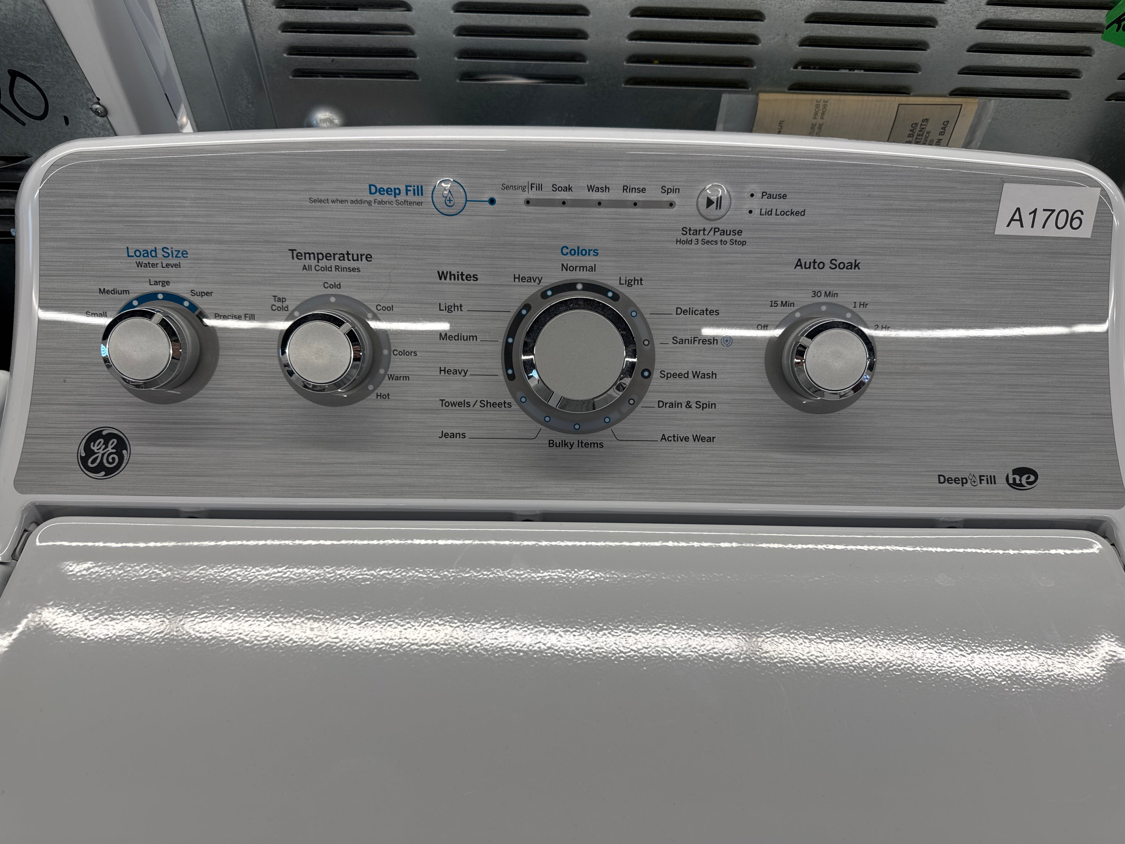 GE 27" Top Load Washer - GTW451BMR0WS