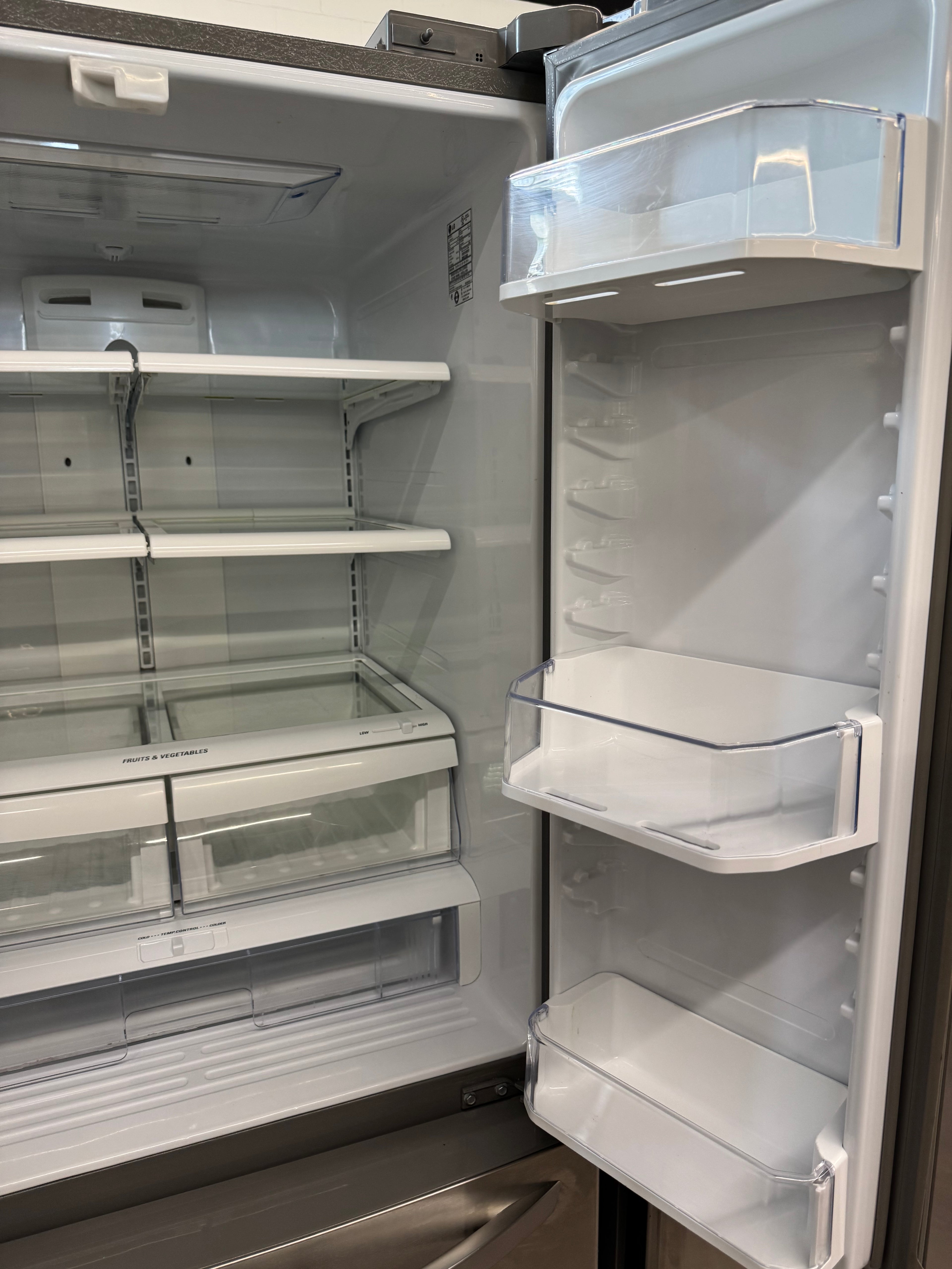 LG 30” Counter Depth French Door Refrigerator with Water Dispenser - LFD20786ST
