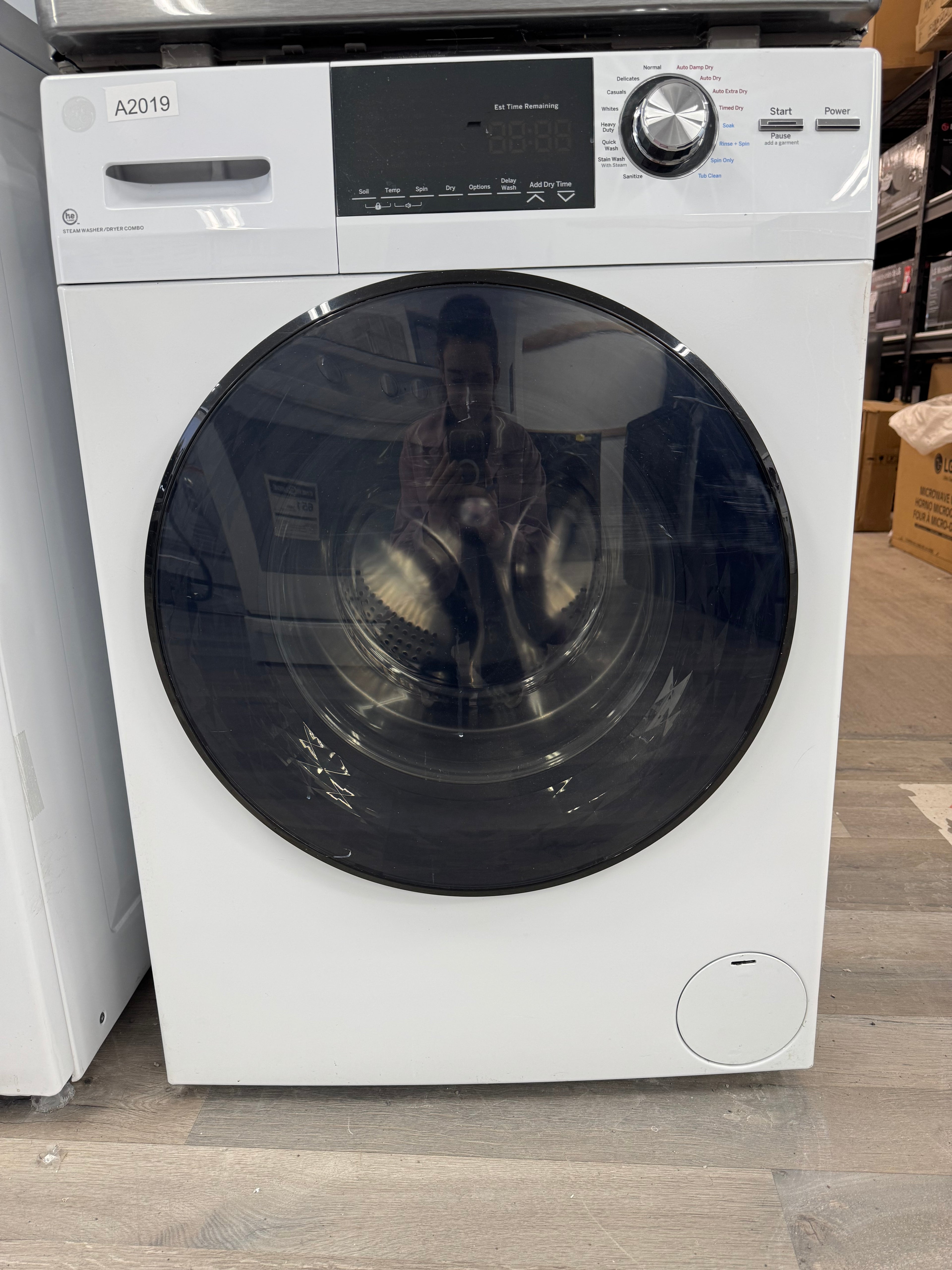 OPEN-BOX - GE 24” All-in-One Washer Dryer Combo - GFQ14ESSN0WW