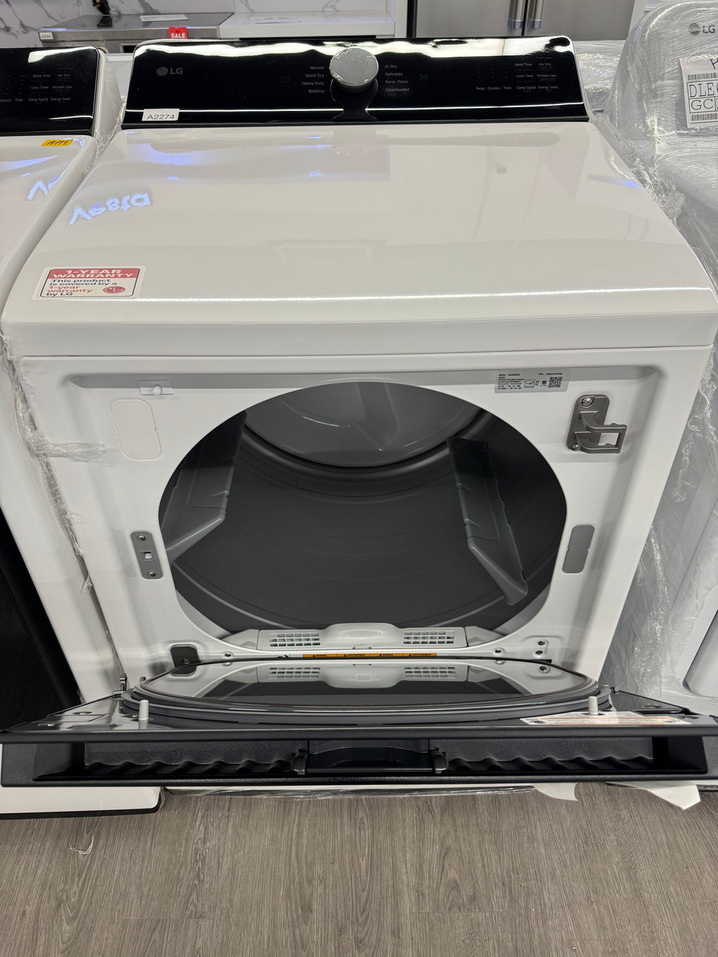 NEW - LG 27” Front Load Dryer - DLE8400WE (1 YEAR MANUFACTURER WARRANTY)