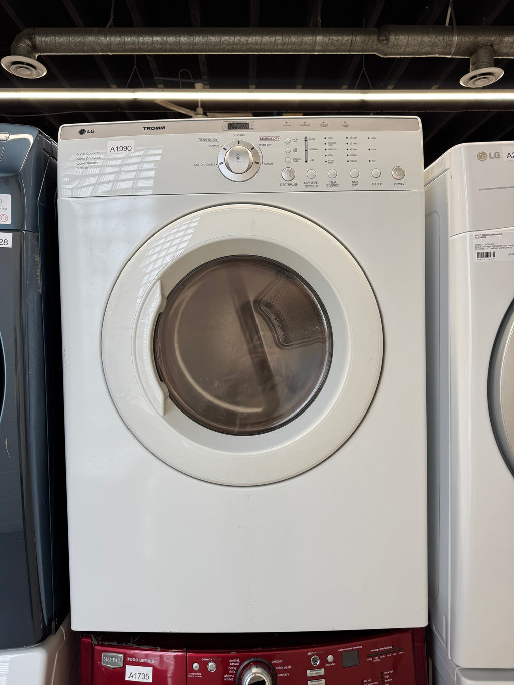 LG 27” Front Load Dryer - DLE2514W