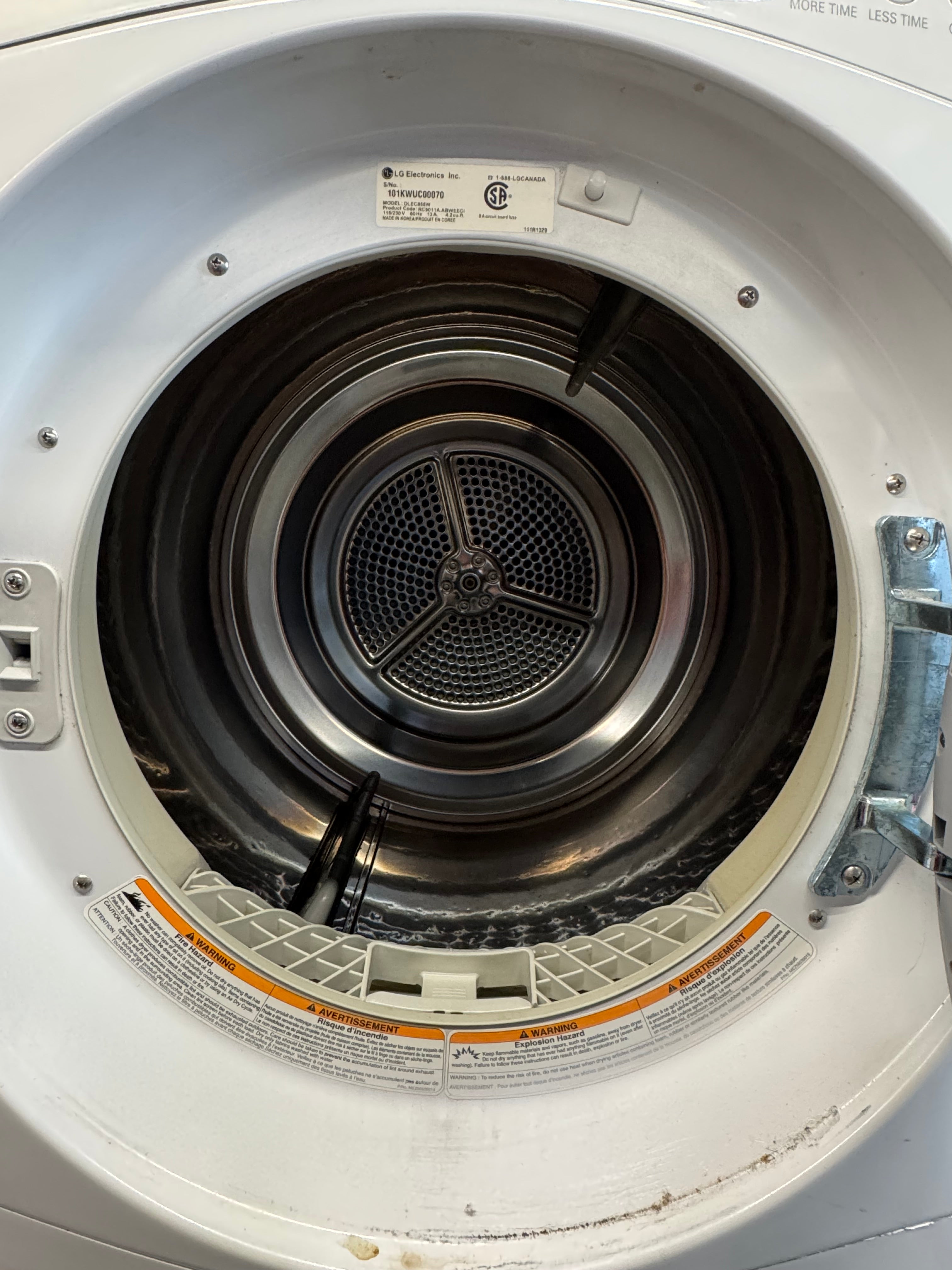 LG 24” Front Load Washer & Dryer Set (WM1355HW & DLEC855W)