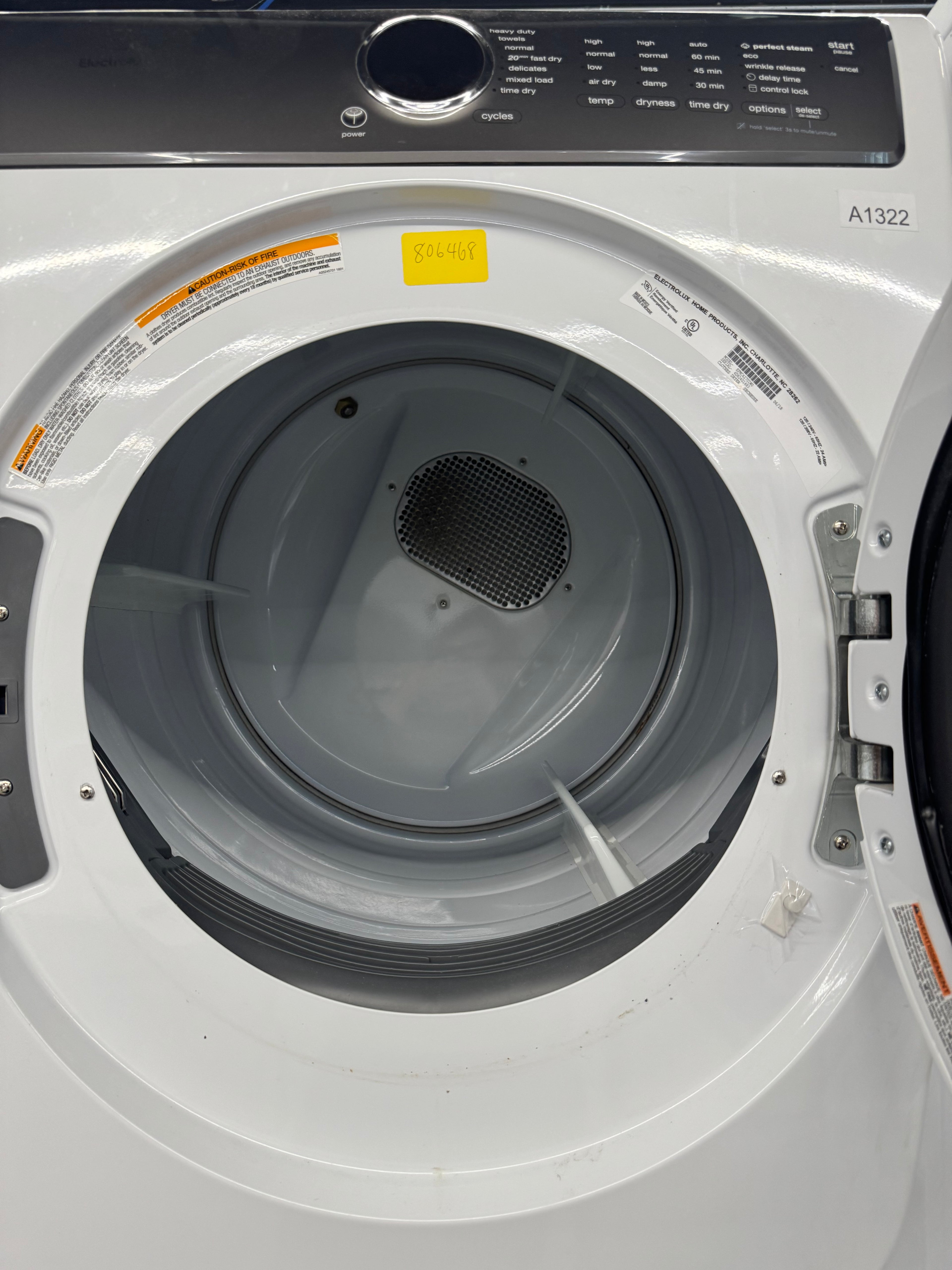 Electrolux 27” Front Load Washer/Dryer Set (EFLS617SIW0/EFMC427UIW0