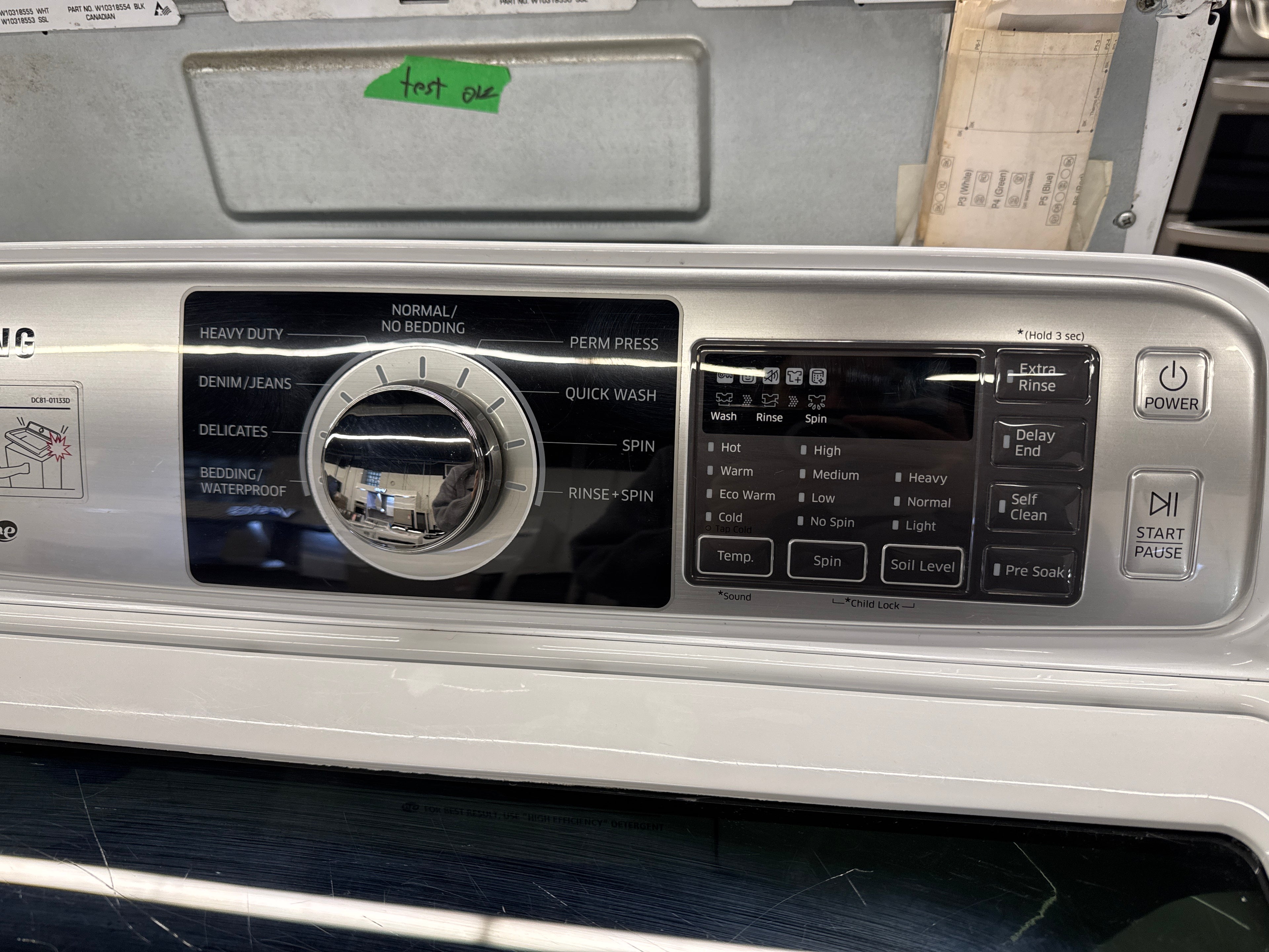 SAMSUNG 27” Top Load Washer (WA45H7000AW) and Front Load Dryer (DV422EWHDWR)