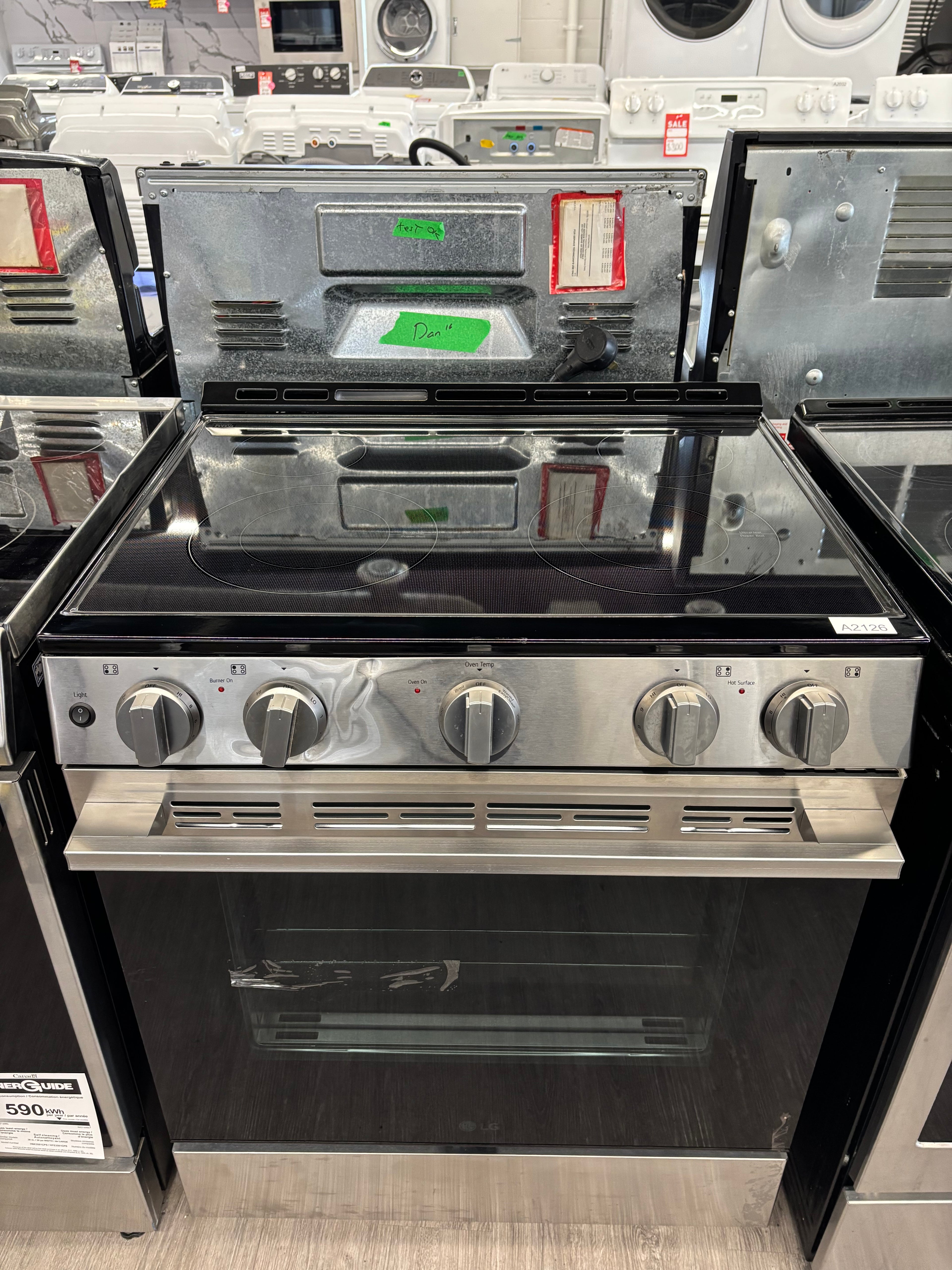 OPEN BOX - LG  30” Slide-In Glass Top Range - LSEL6330YE
