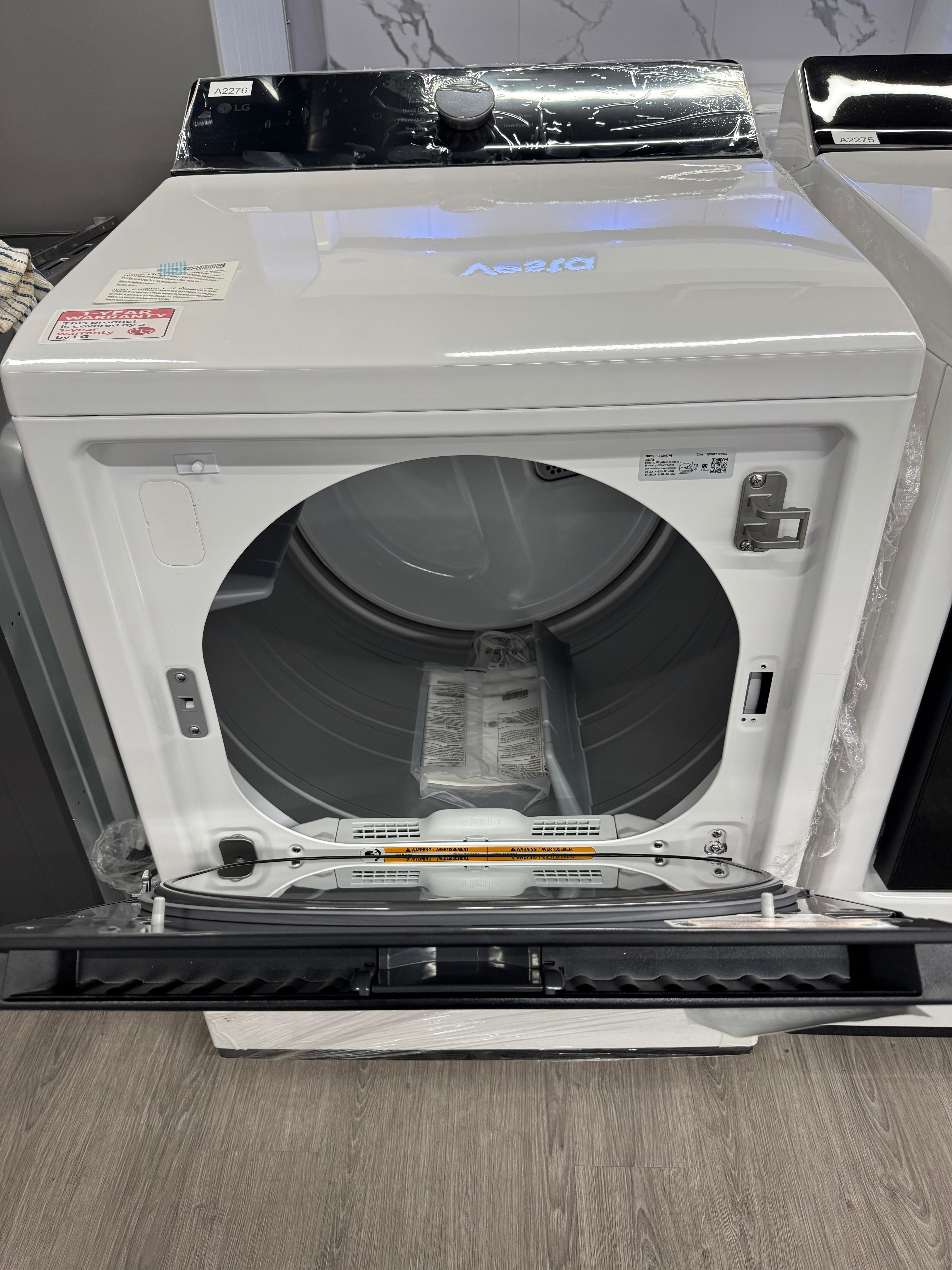 NEW - LG 27” Front Load Dryer - DLE8400WE (1 YEAR MANUFACTURER WARRANTY)