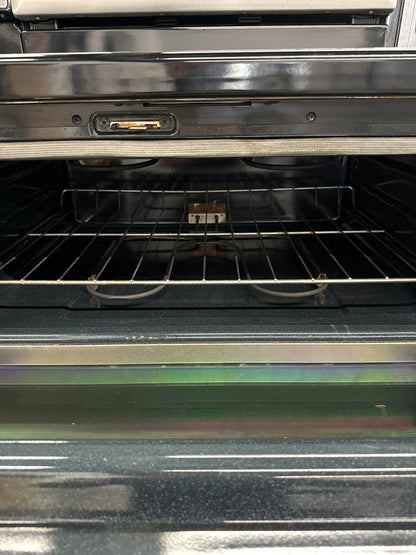 MAYTAG 30” FREESTANDING GLASS TOP DOUBLE OVEN RANGE