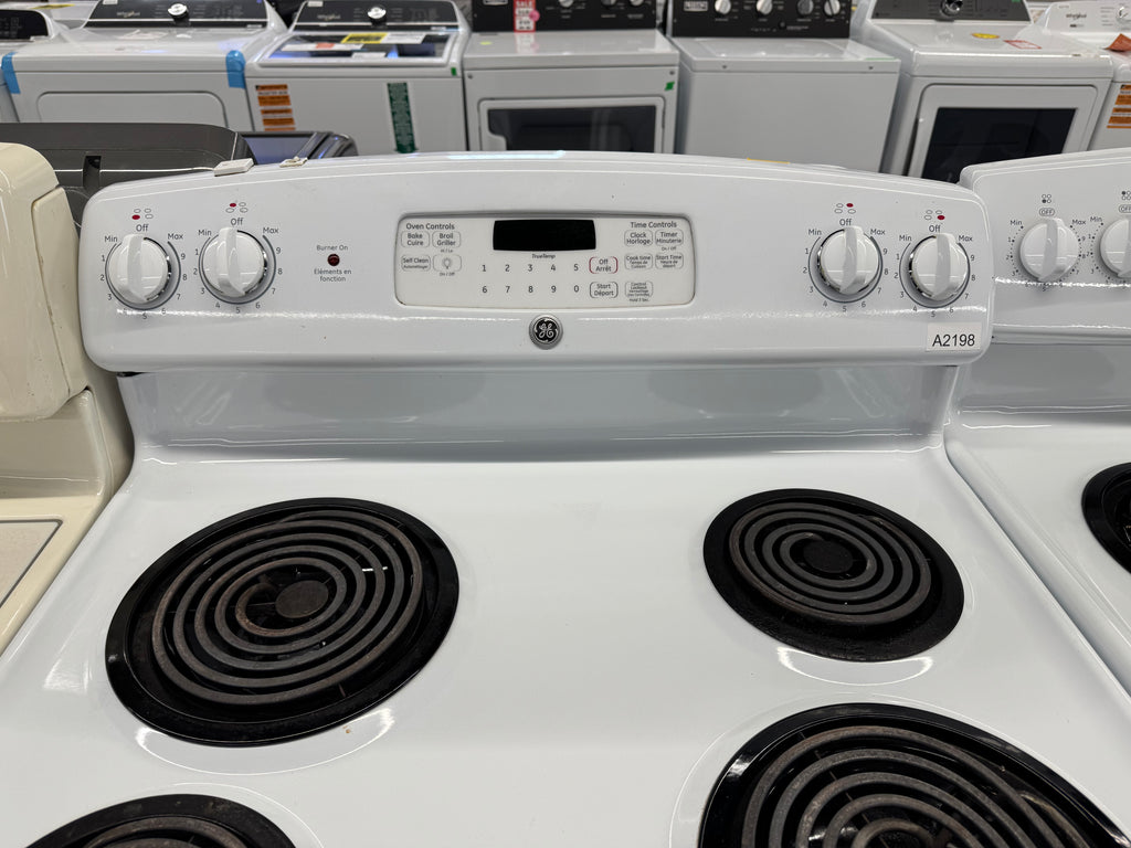 GE 30” Freestanding Coil Top Range - JCBP350DT2WW