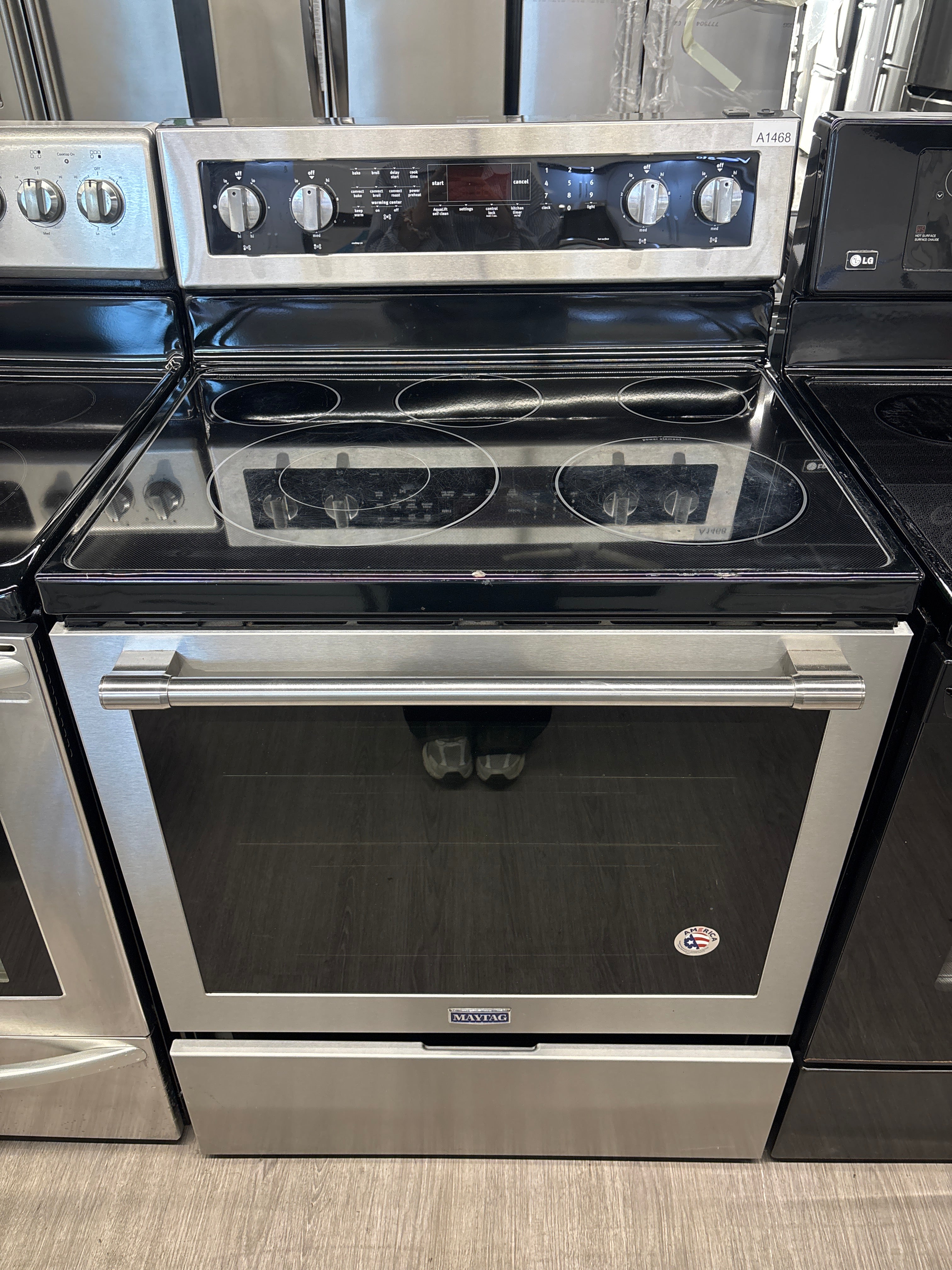 Maytag 30” Freestanding Glass Top Range - YMER8800FZ1