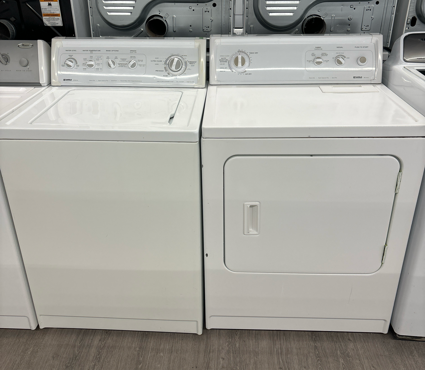 KENMORE 27" TOP LOAD WASHER AND DRYER SET 110.20922990 / 110.C60842990