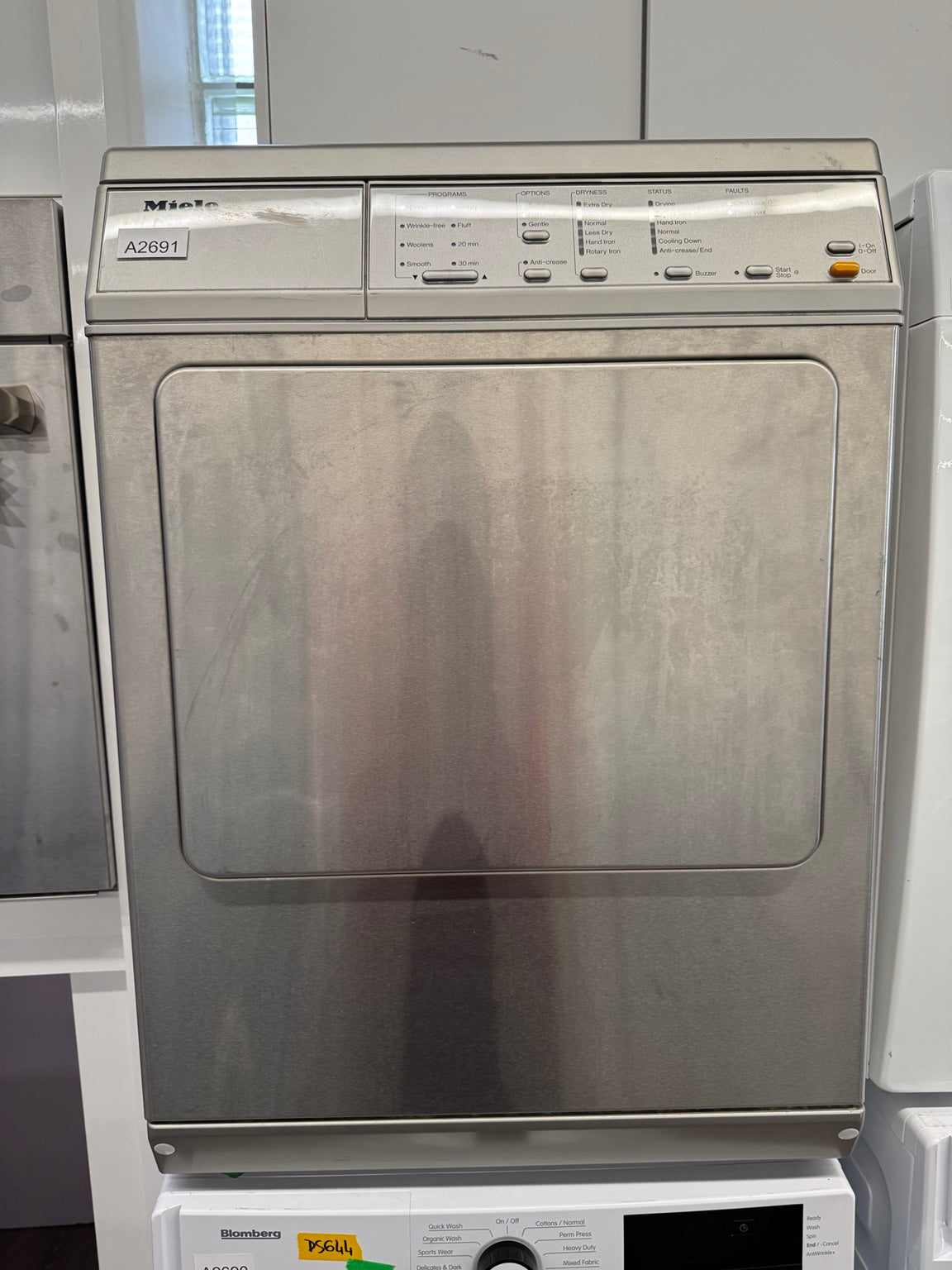 Miele T1405 stainless steel vented dryer actual product photo 1