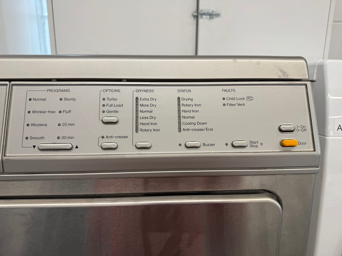Miele T1405 stainless steel vented dryer actual product photo 2