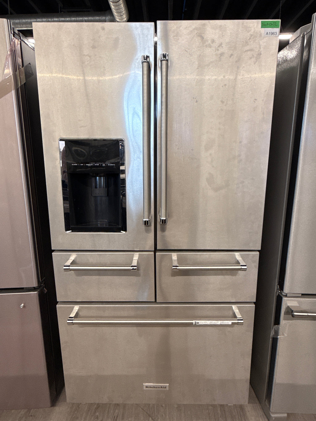 OPEN-BOX - KitchenAid 36” French Door with Water & Ice Dispenser - KRMF706ESS