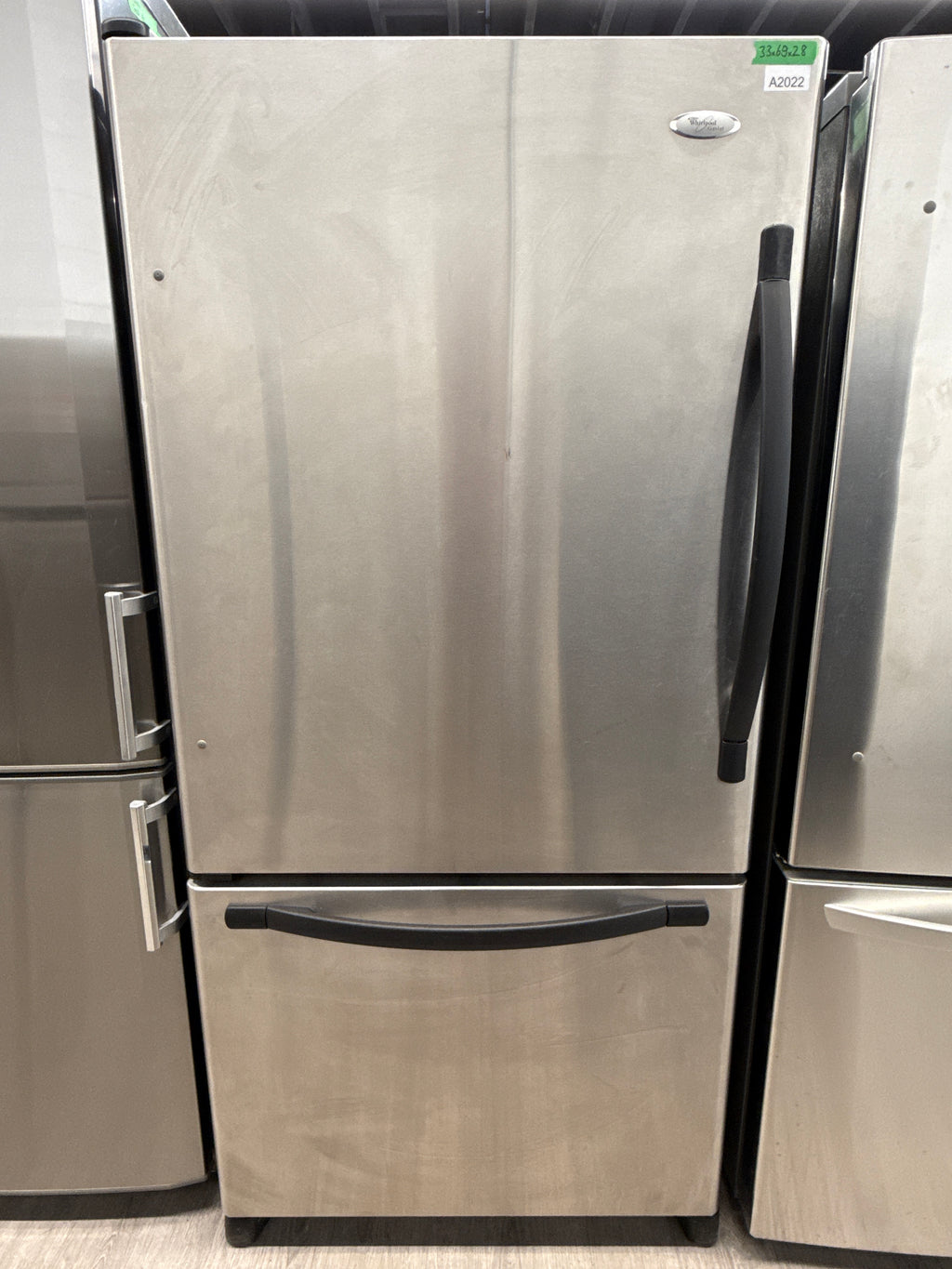 Whirlpool 33” Bottom Freezer Refrigerator - GB2SHDXPS