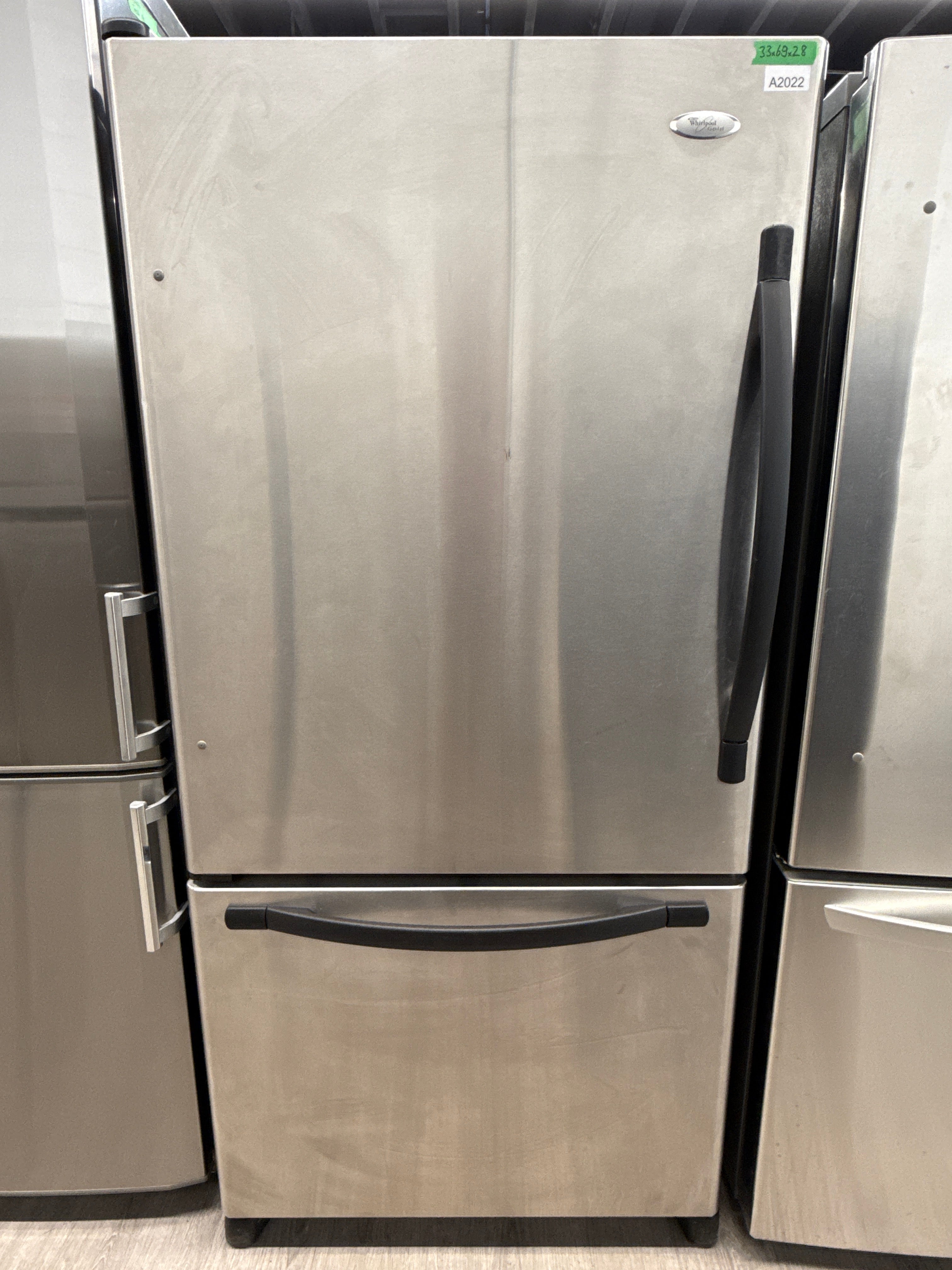 Whirlpool 33” Bottom Freezer Refrigerator - GB2SHDXPS