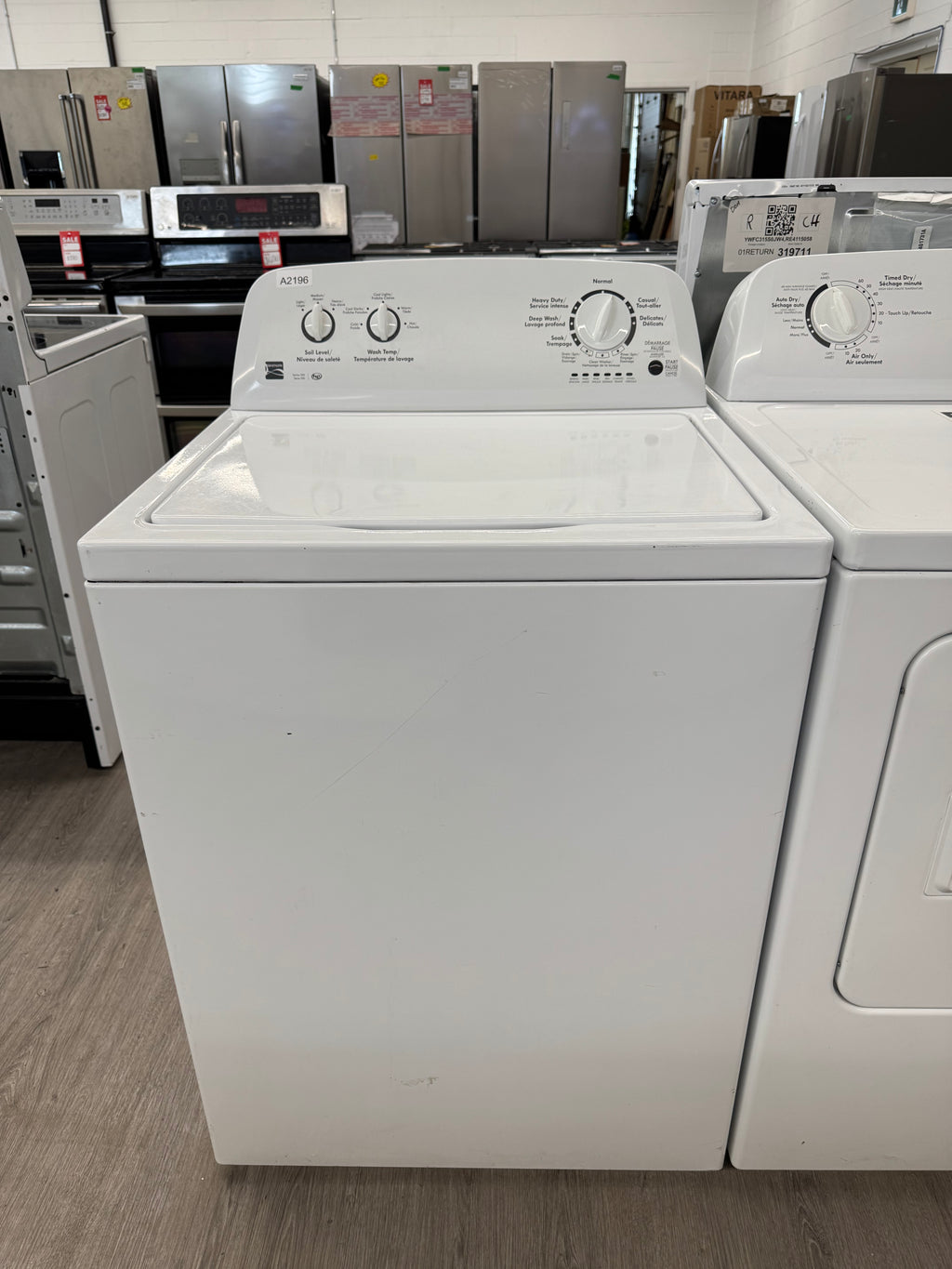 Kenmore 27” Top Load Washer & Dryer Set (110.20242510 & 110.C60242510)