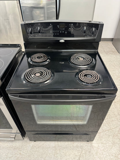 WHIRLPOOL 30” FREESTANDING COIL TOP RANGE - WERP3100PB