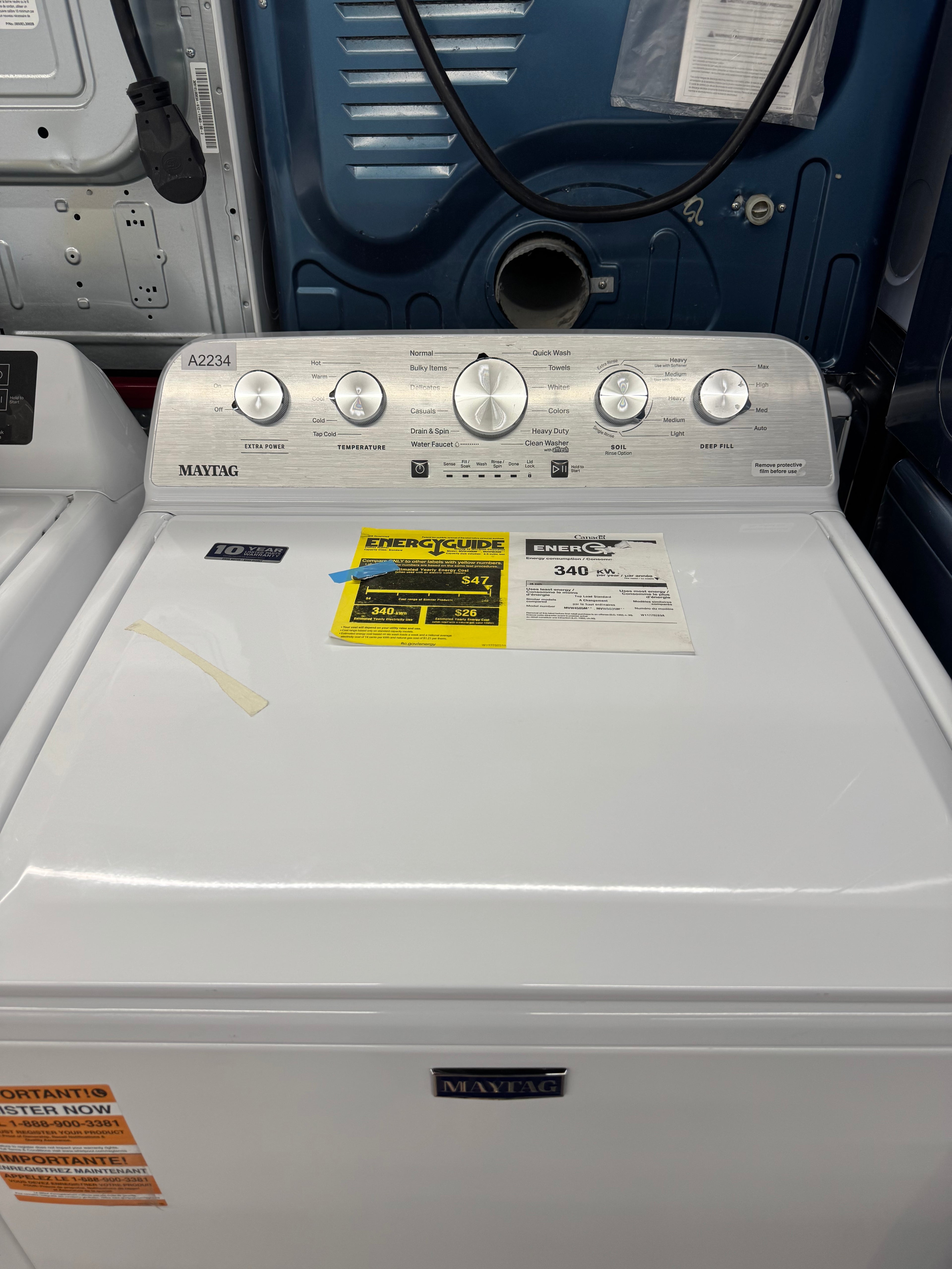 OPEN BOX - Maytag 28” Top Load Washer - MVW5035MW2