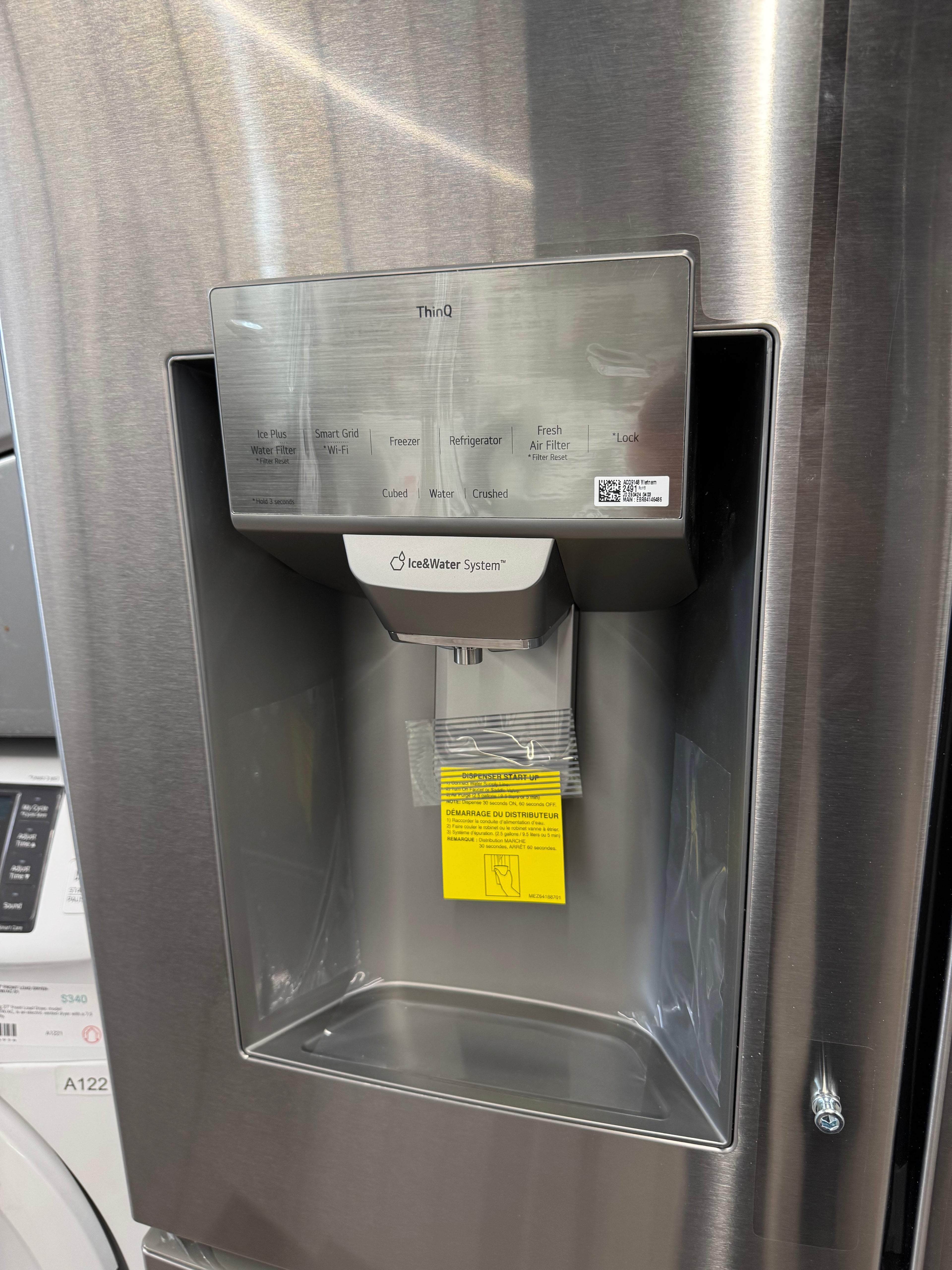 OPEN BOX - LG 36” French 4-Door Fridge with Water & Ice Dispenser- LMXS28626S/05