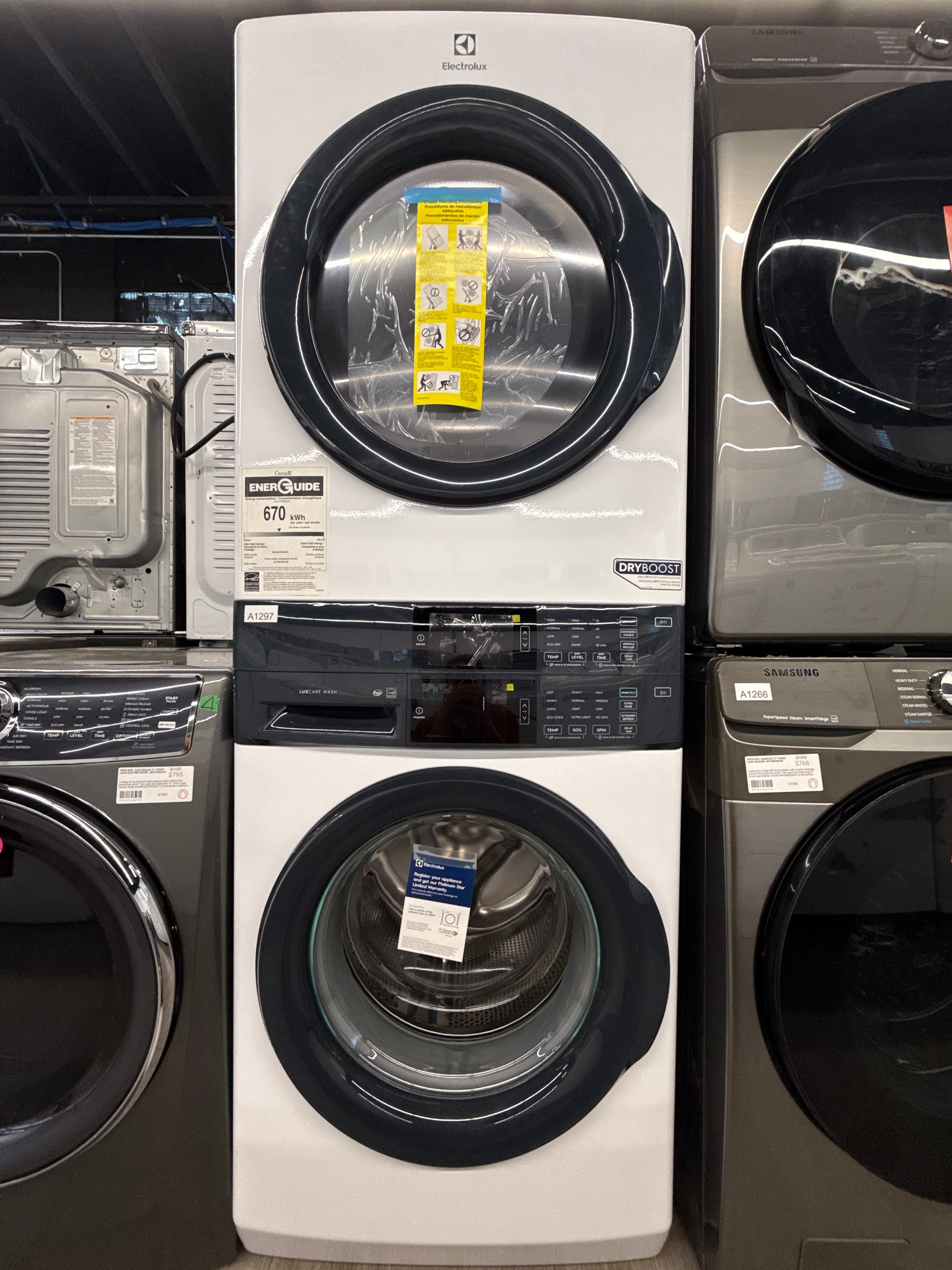 OPEN BOX - Electrolux 27" Laundry Tower - ELTE730CAW1