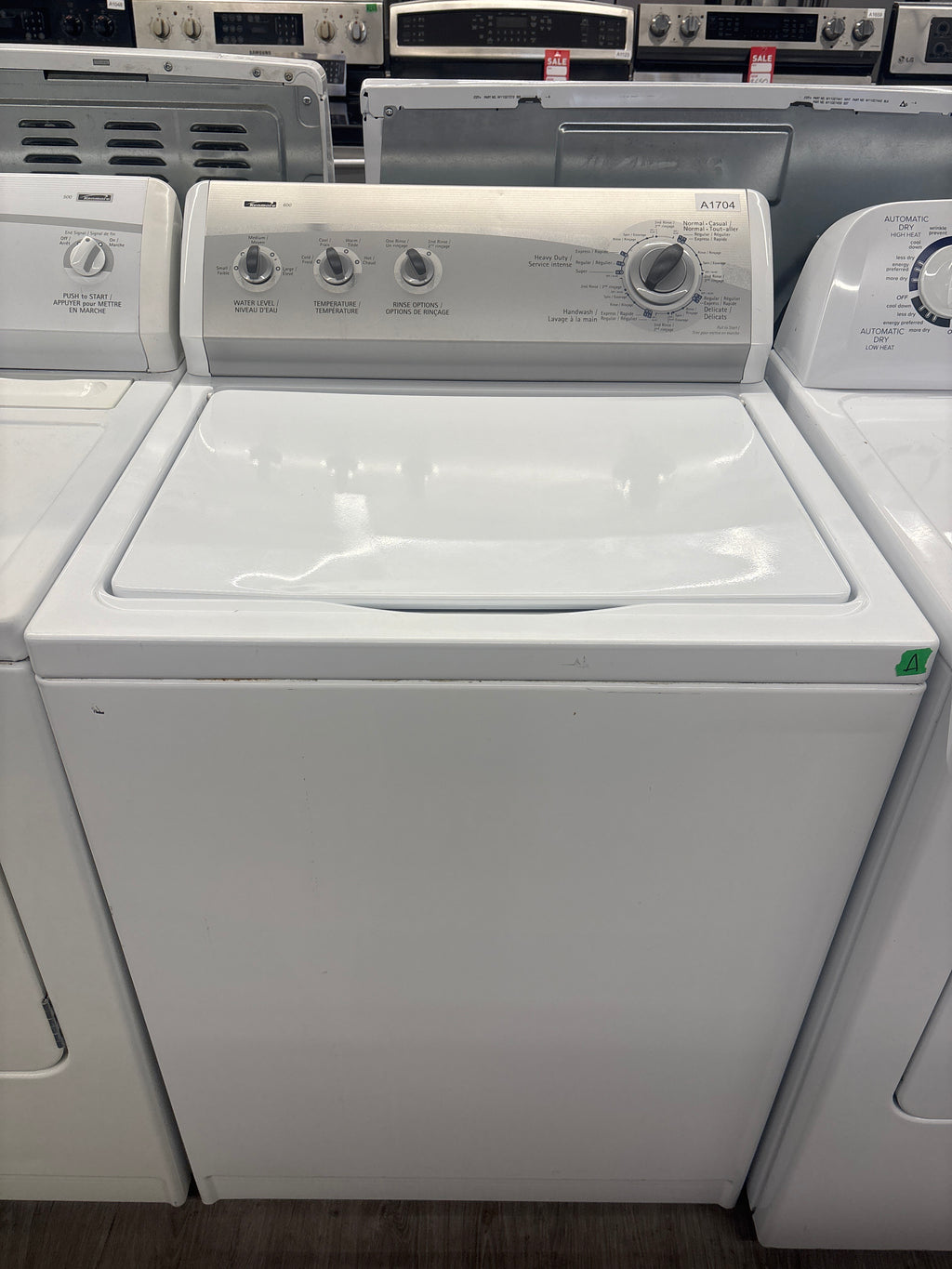 Kenmore 27” Top Load Washer & Front Load Dryer Set (110.29692800 & 110.C68692700)