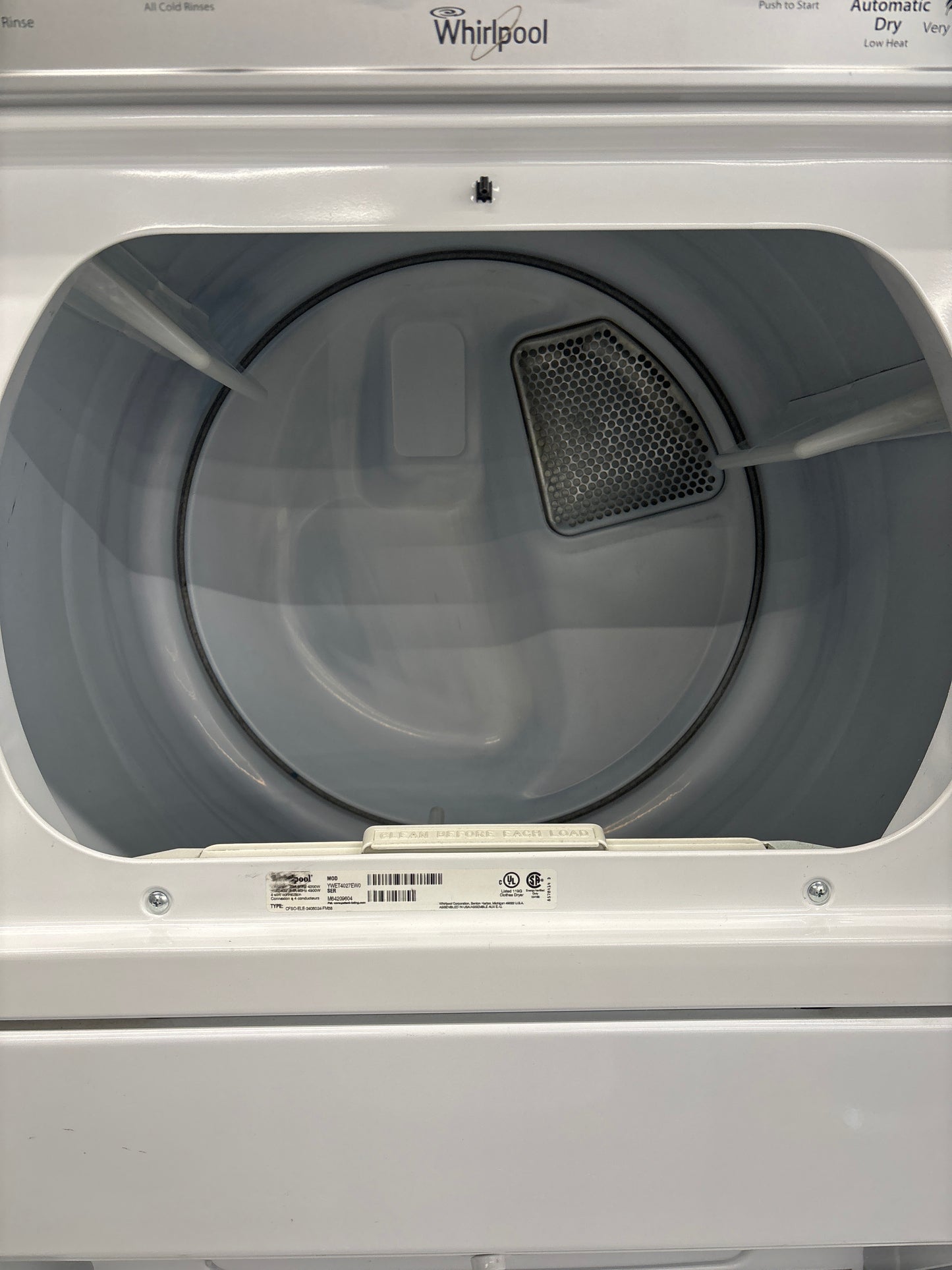 Whirlpool 27" LAUNDRY UNIT YWET4027EW0