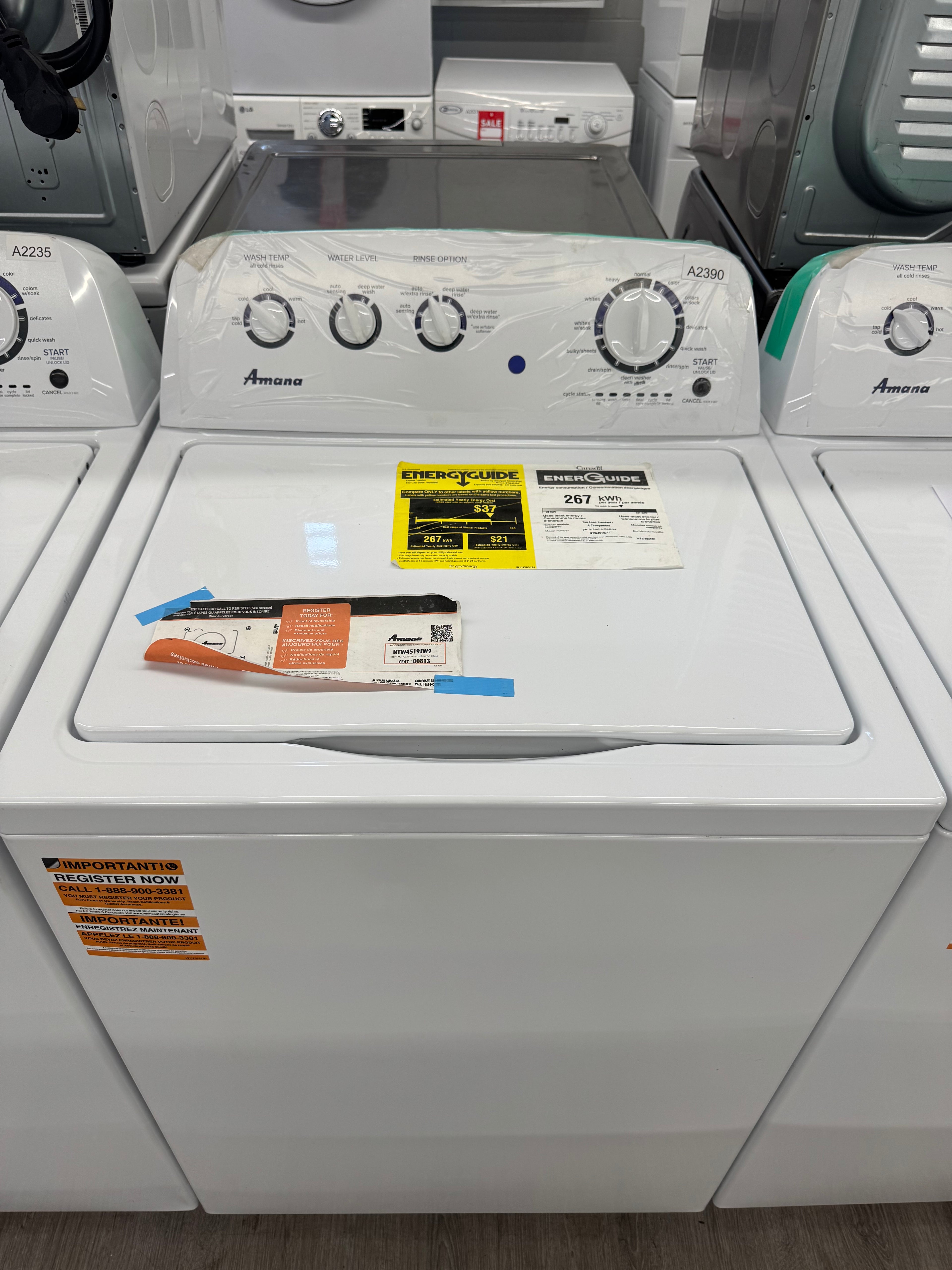 OPEN BOX - Amana 28” Top Load Washer - NTW4519JW2
