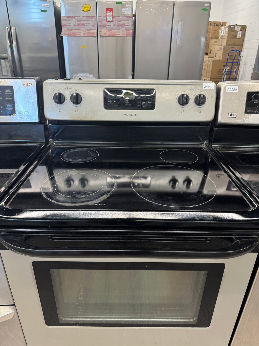 Frigidaire 30” Freestanding Glass Top Range - CFEF3018LMB