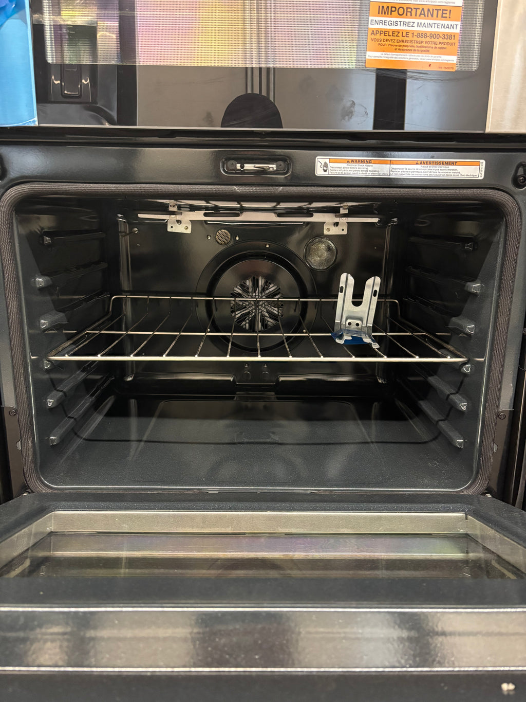 OPEN BOX - Whirlpool 30” Freestanding Double Oven Glass Top Range - YWGE745C0FS5