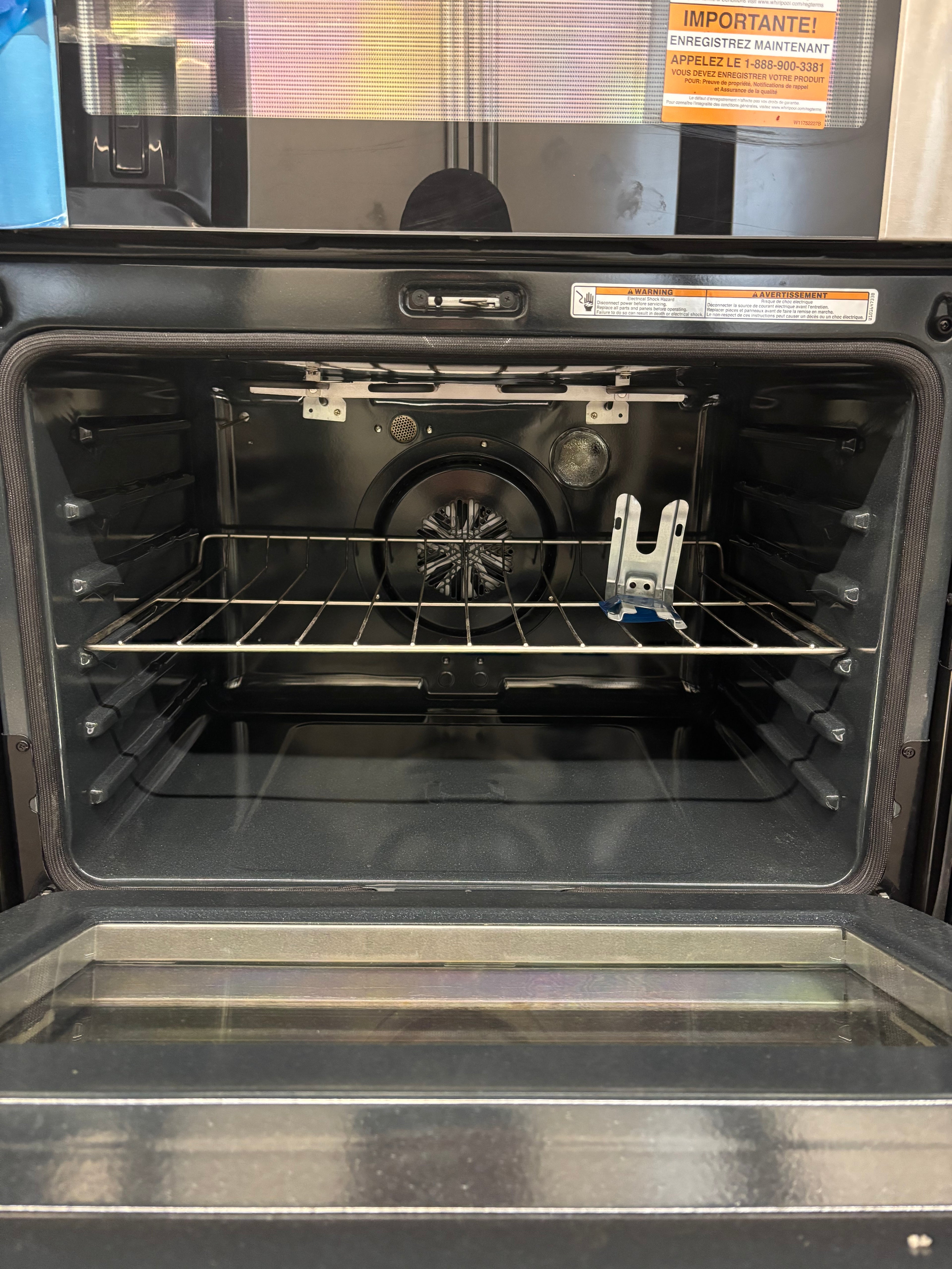 OPEN BOX - Whirlpool 30” Freestanding Double Oven Glass Top Range - YWGE745C0FS5