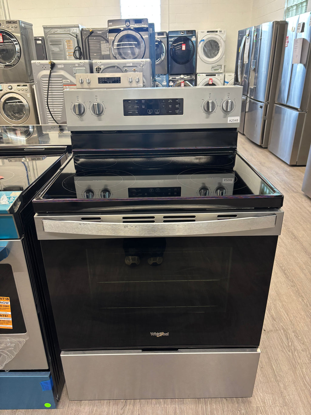 OPEN BOX - Whirlpool 30” Freestanding Glass Top Range - YWFES4530SZ0