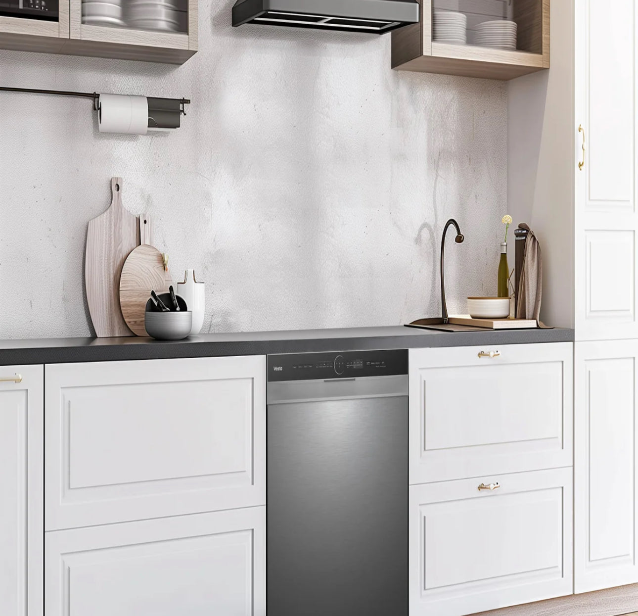 NEW - Vesta Melbourne 24" Tall Tub Hybrid Built-In Dishwasher (VDW-MELBOURNE-24SS)
