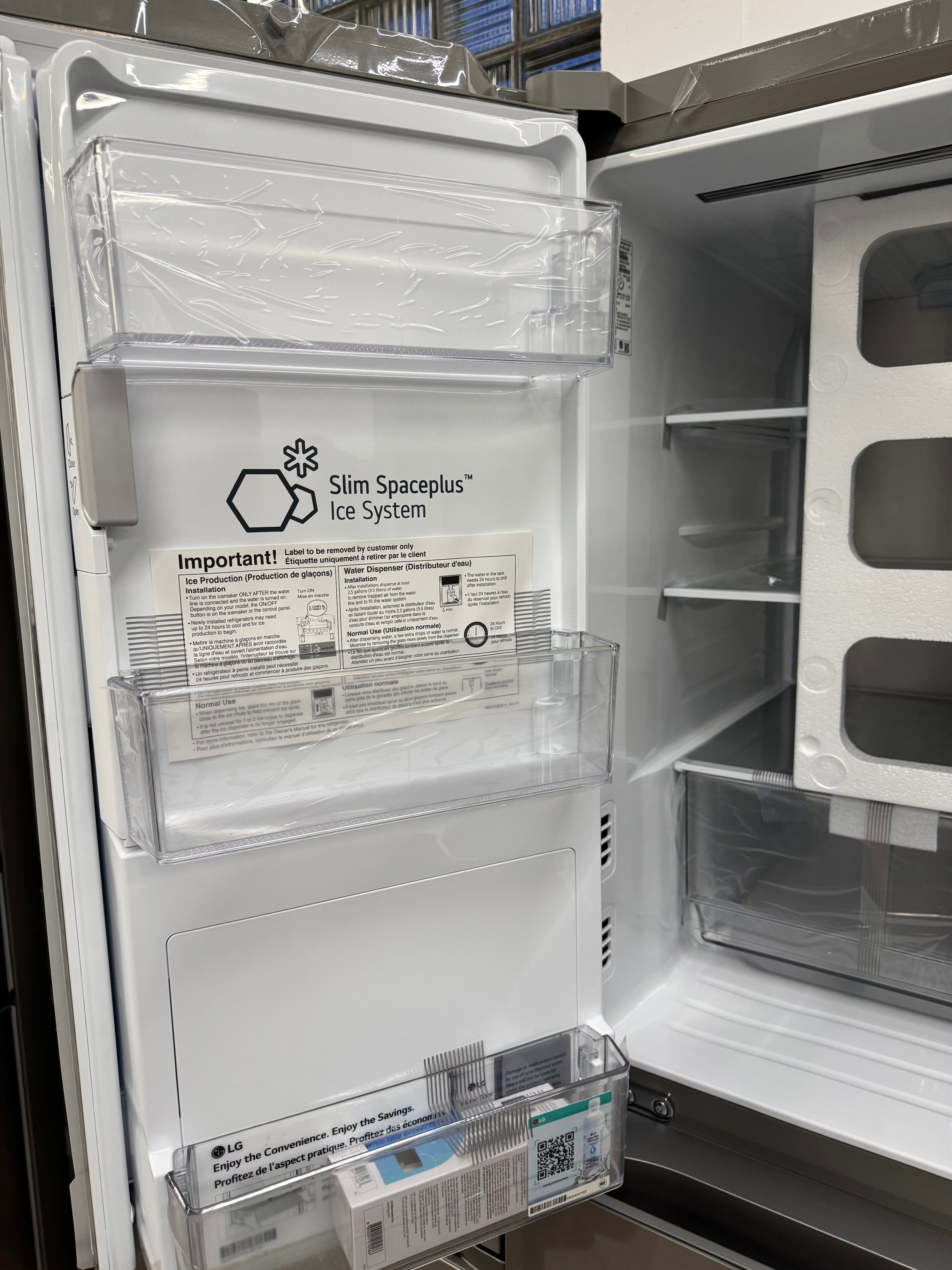 NEW - LG 36” French Door Fridge With water Dispenser - LF29S8365S (1 YEAR MANUFACTURER WARRANTY)