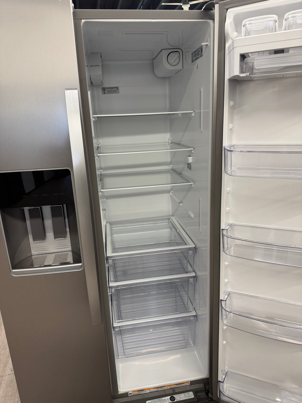 OPEN BOX - Whirlpool 36” Side by Side Fridge with Water& Ice Dispenser - WRSF5736RZ/00