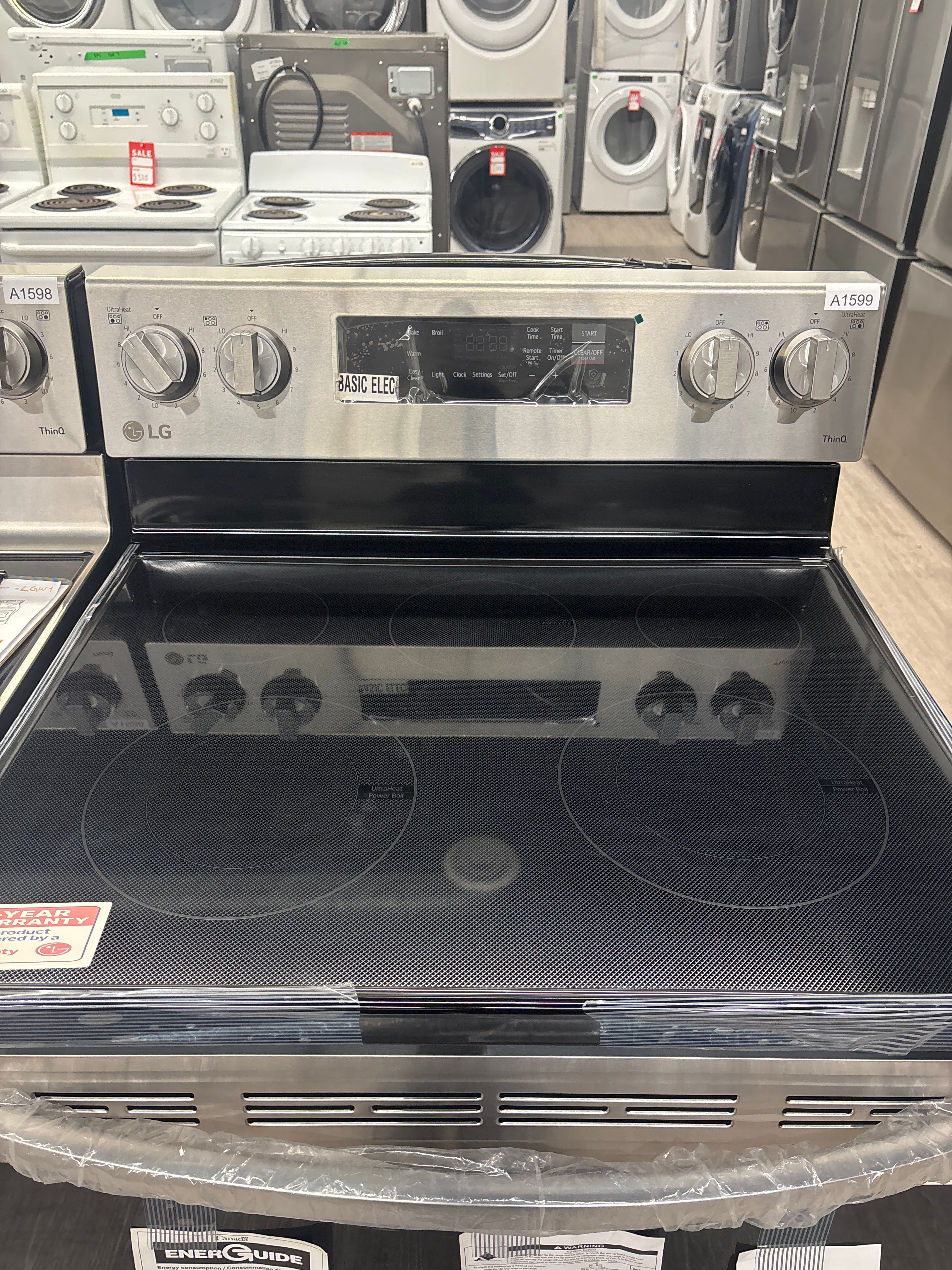 LG 30” Freestanding Glass Top Range - LREL6321S (1 YEAR MANUFACTURER WARRANTY)