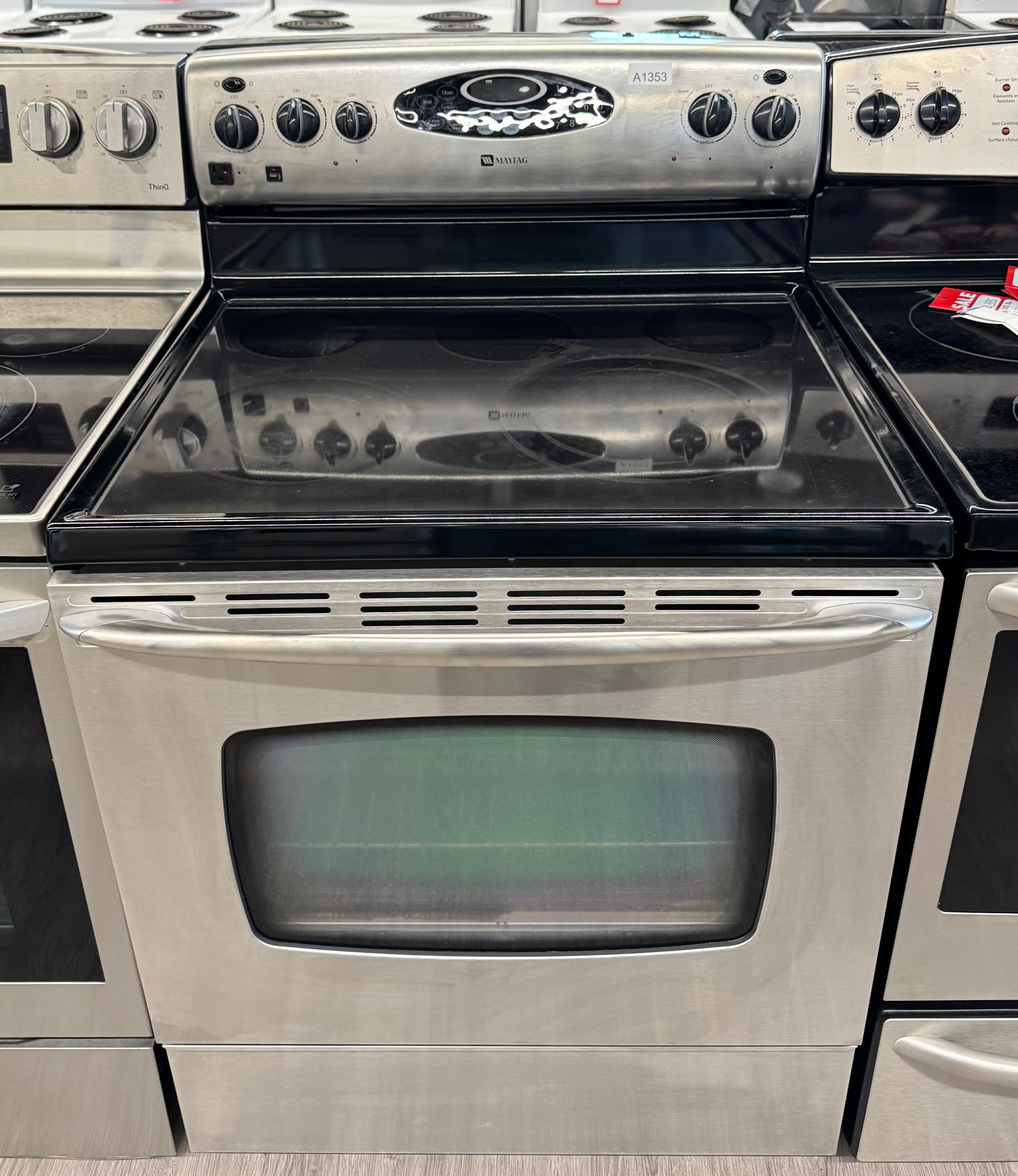 Maytag 30” Freestanding Glass Top Electric Range - MER5875QCS
