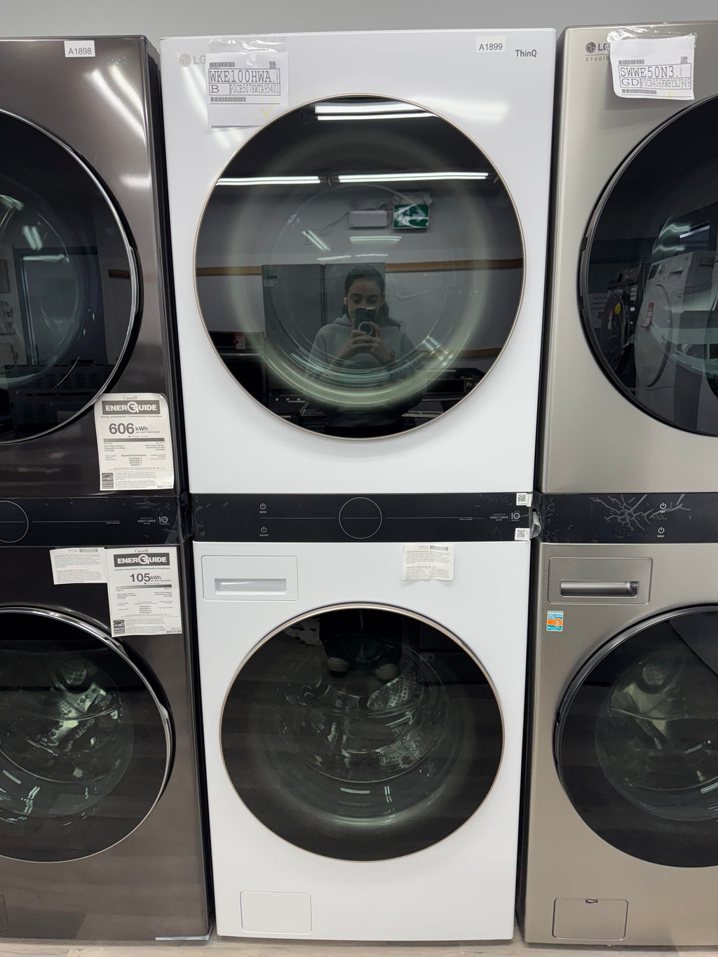 NEW - LG 27” WashTower with Centre Control™ - WKE100HWA (1 YEAR MANUFACTURER WARRANTY)