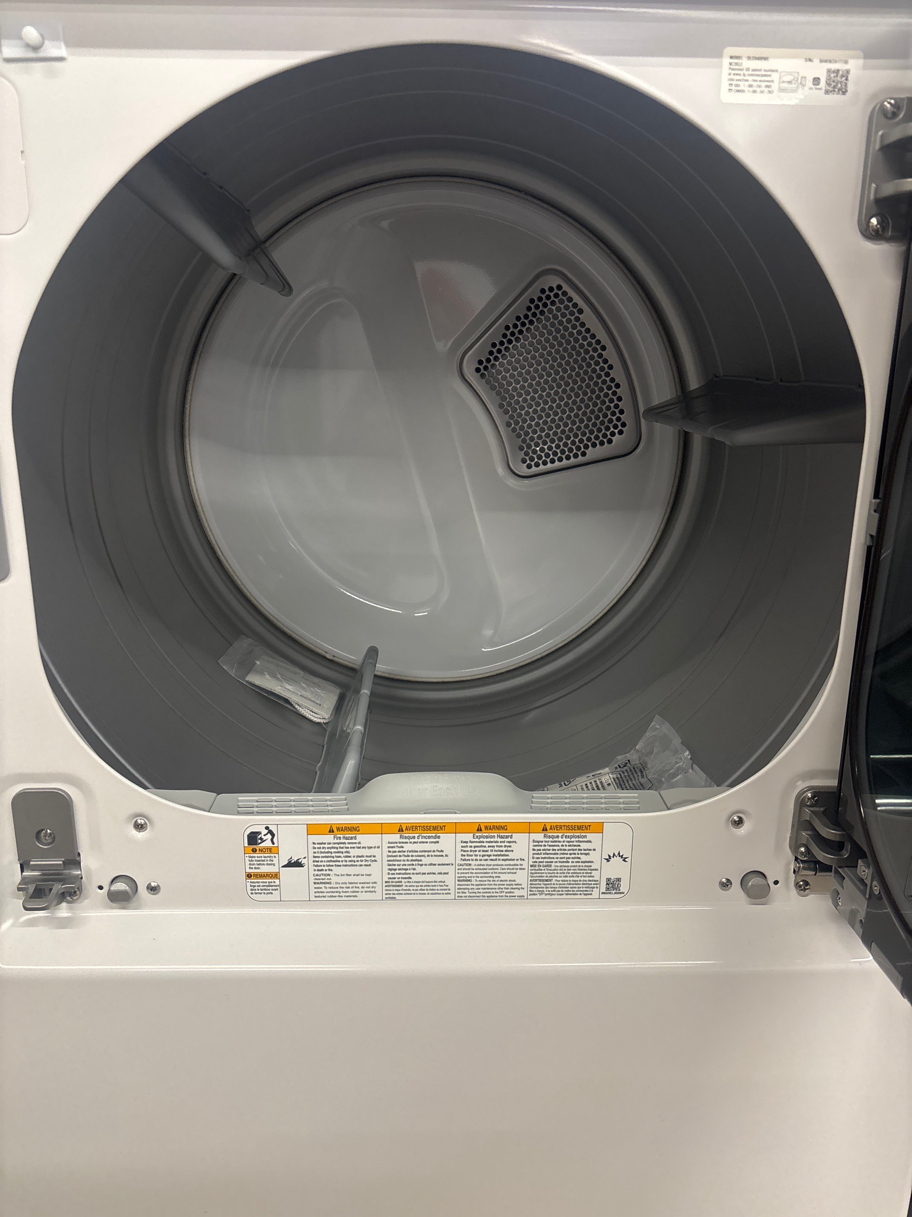 LG 27” Front Load Dryer - DLE8400WE (1 YEAR MANUFACTURER WARRANTY)