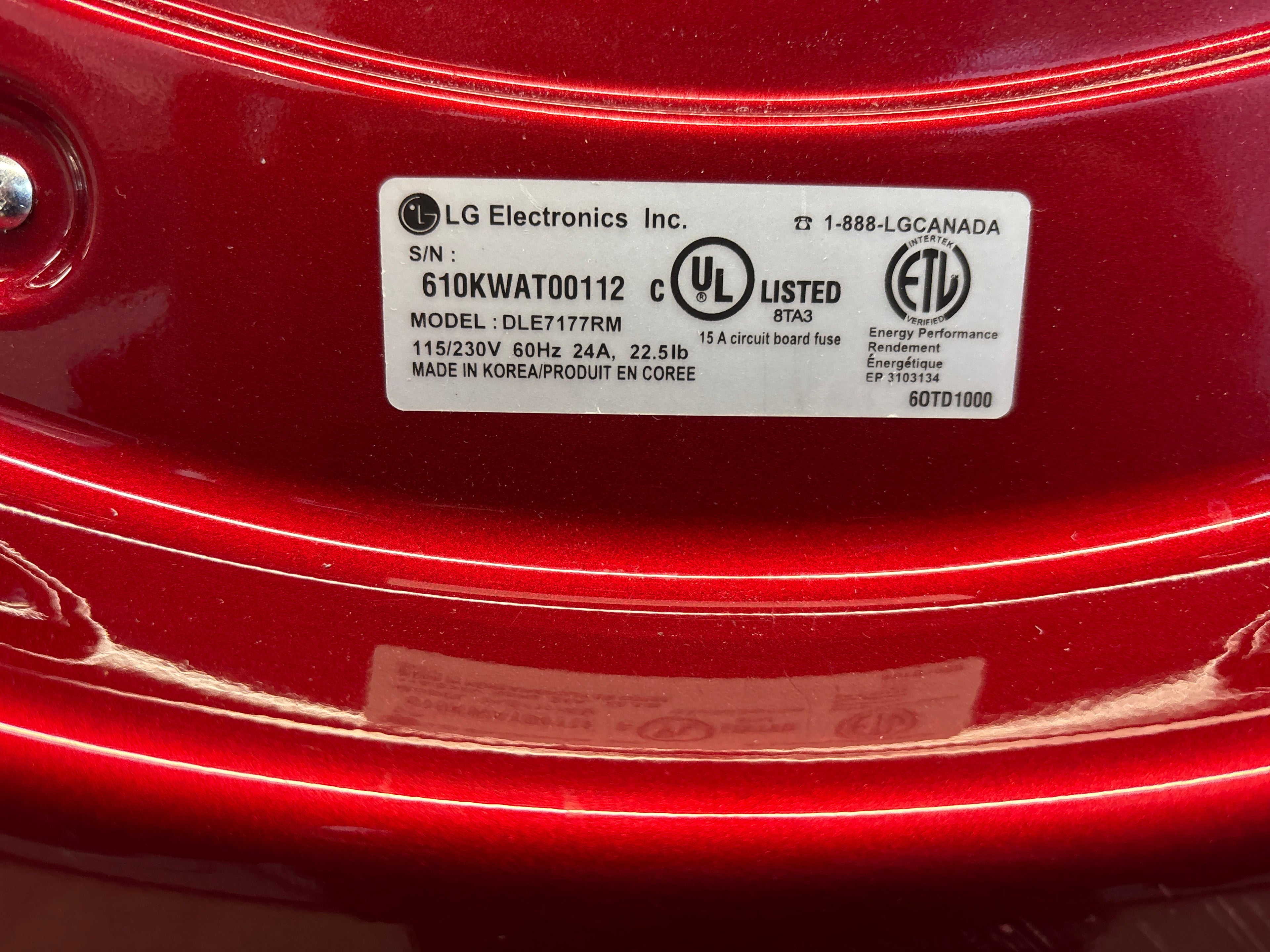 Used LG 27” Front Load Washer & Dryer Set - WM2150HR & DLE177RM