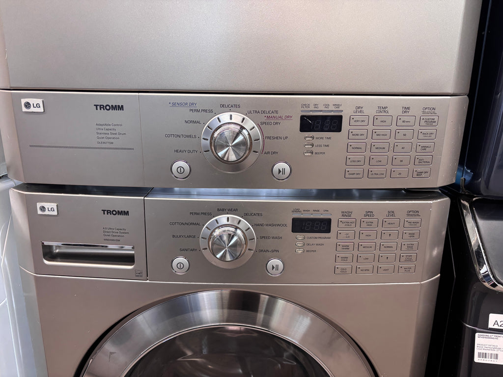 LG 27” Front Load Washer & Dryer Set (WM2496HSM & DLE9577SM)