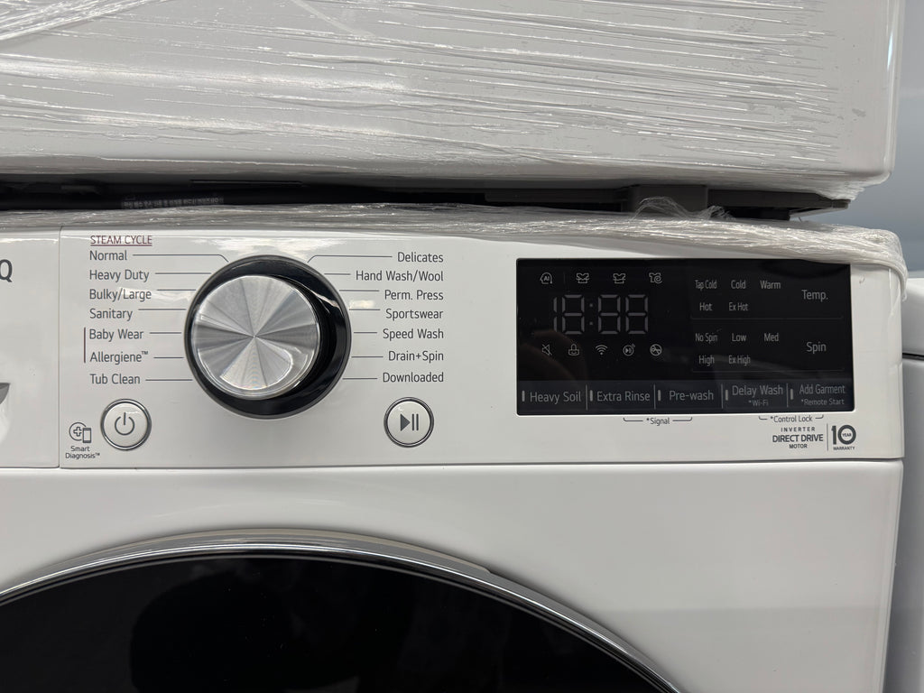 NEW - LG 24" Front Load Washer & Ventless Dryer Set (WM1455HWA & DLHC1455W) 1 YEAR MANUFACTURER WARRANTY