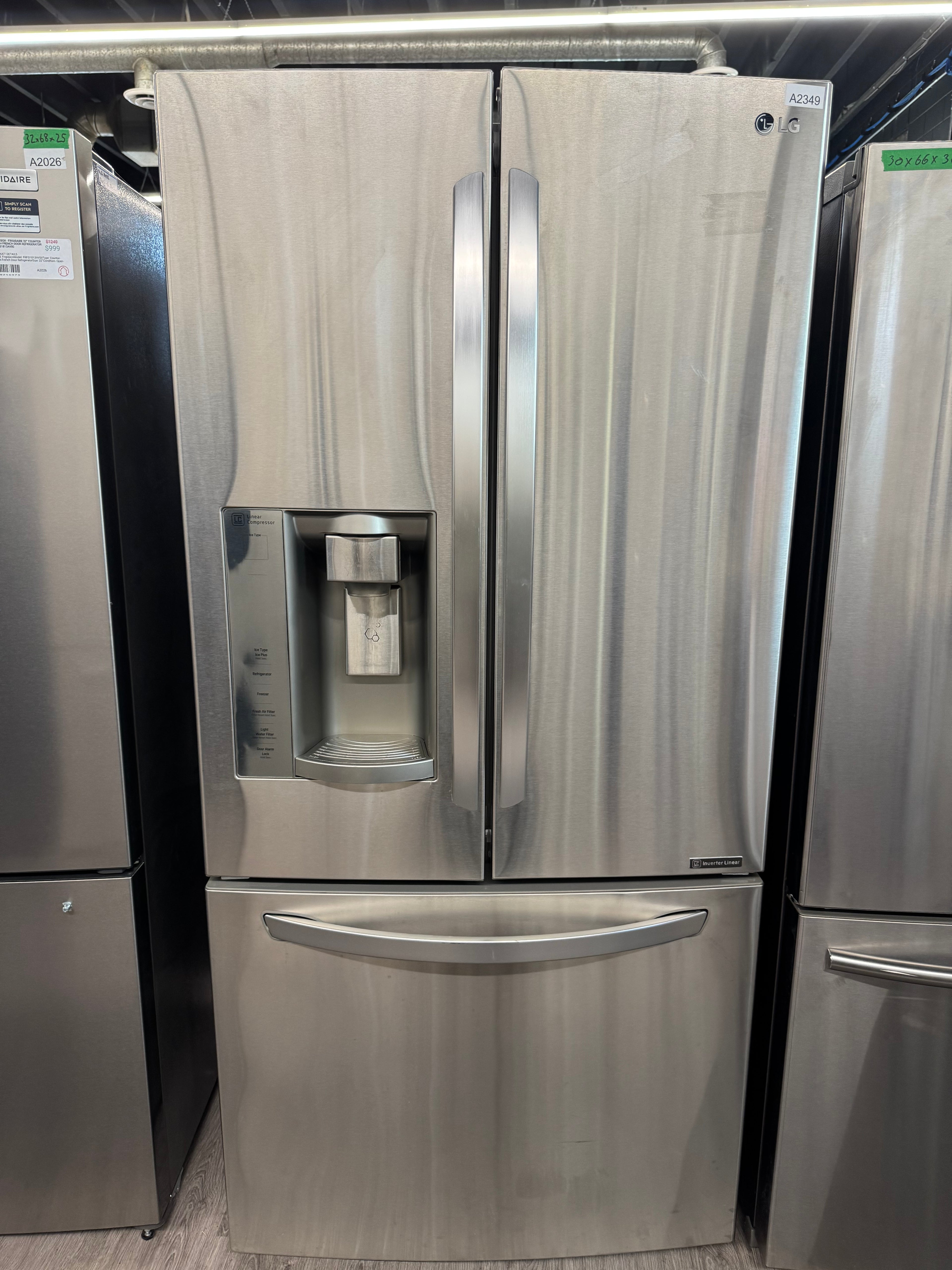 LG 32” French Door Refrigerator with Water & Ice Dispenser - LFXS24623S/01