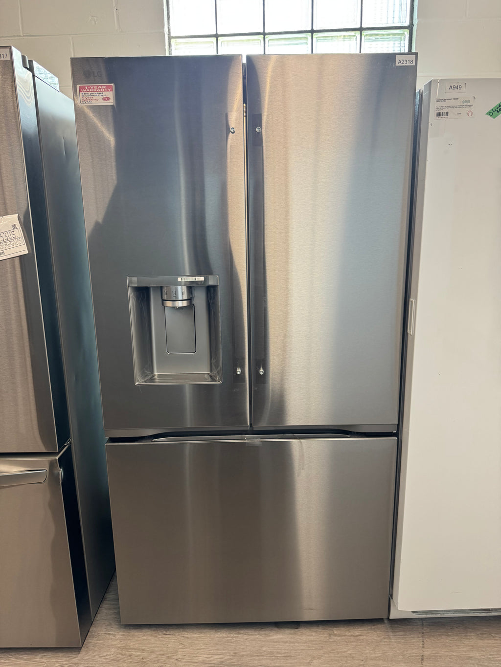 NEW - LG 36” Counter Depth French Door Fridge with Water & Ice Dispenser - LF24Z6530S (1 YEAR MANUFACTURER WARRANTY)