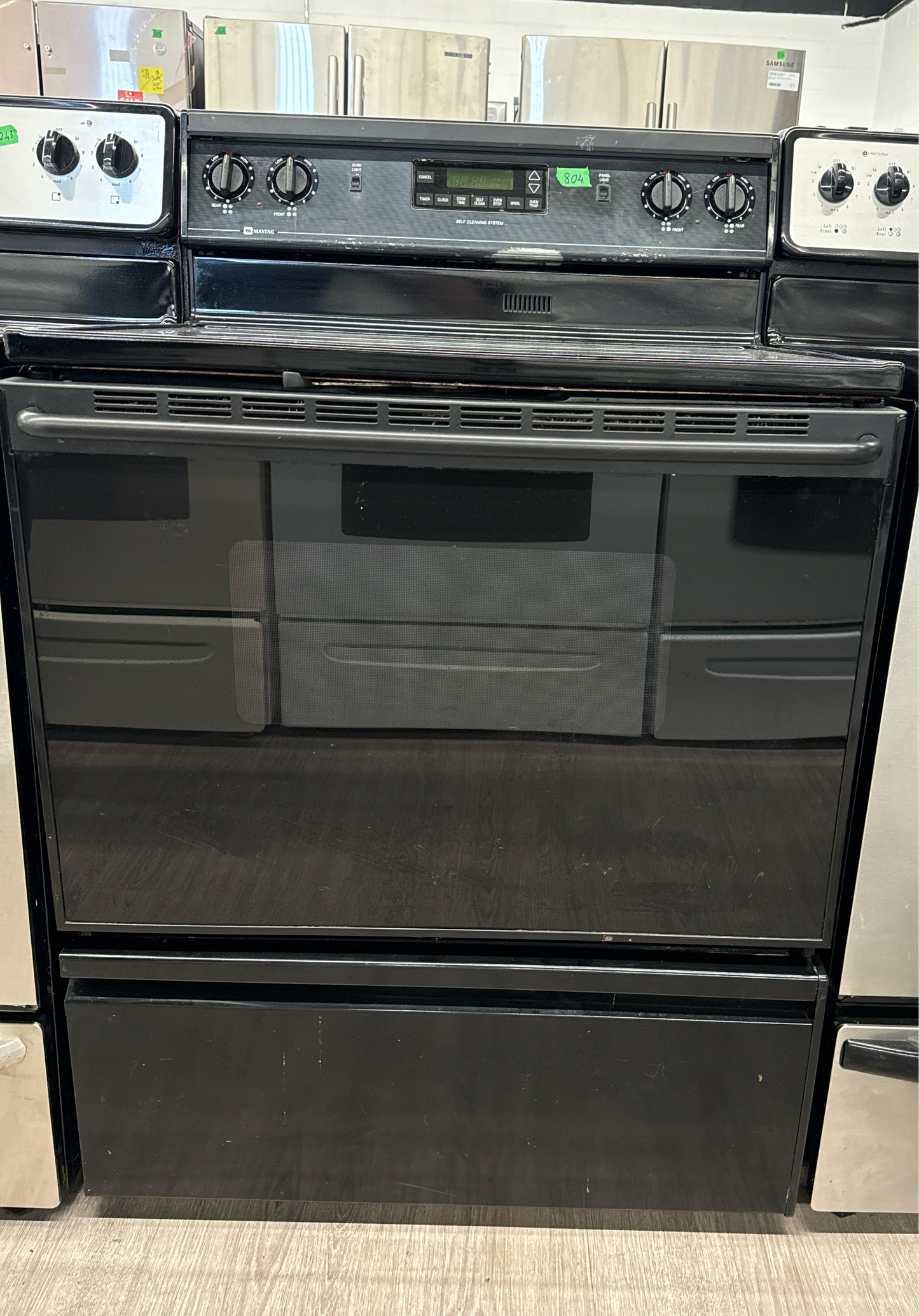 MAYTAG 30” FREESTANDING GLASS TOP RANGE - CRE9800DDB