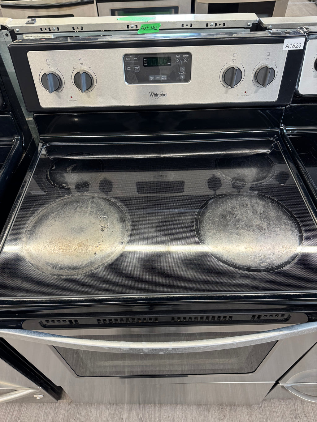 Whirlpool 30” Freestanding Glass Top Range - YMFE510S0ES