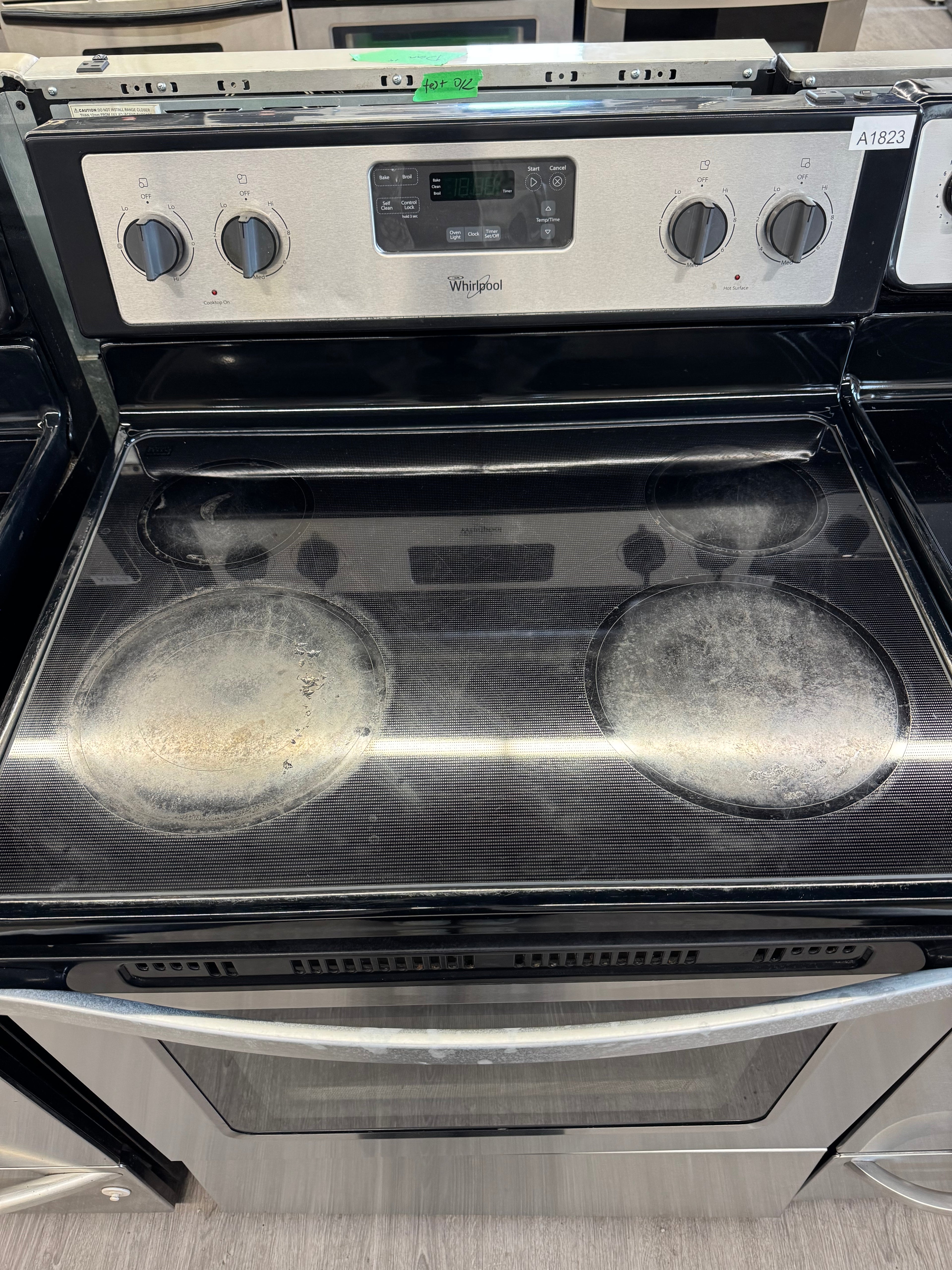 Whirlpool 30” Freestanding Glass Top Range - YMFE510S0ES