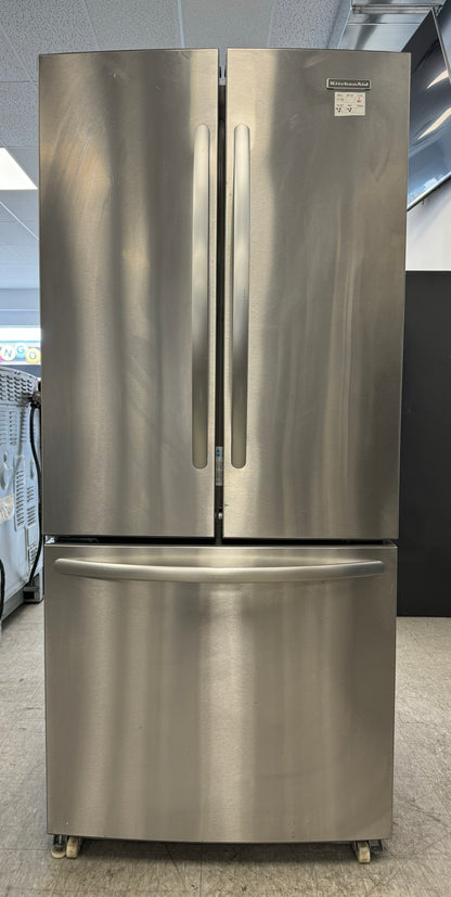 KITCHENAID 30" FRENCH DOOR FRIDGE WITH ICE MAKER - KFFS20EYMS00