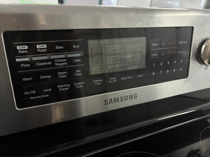 Samsung 30" Freestanding Dual Oven Glass Top Range - FE710DRS