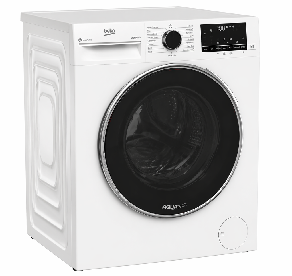 NEW - Beko 24" Front Load Washer & Ventless Dryer Set (WFTV10733XC & HPD24414W3)